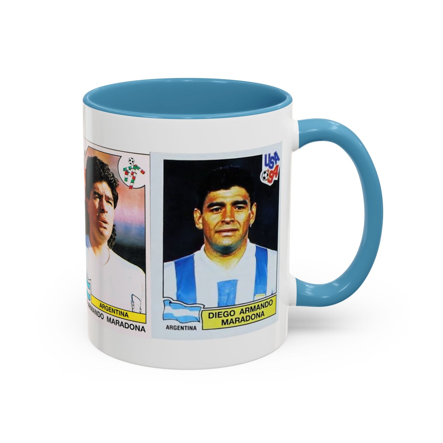 Diego Maradona Panini World Cup Stickers Accent Coffee Mug (11, 15oz)