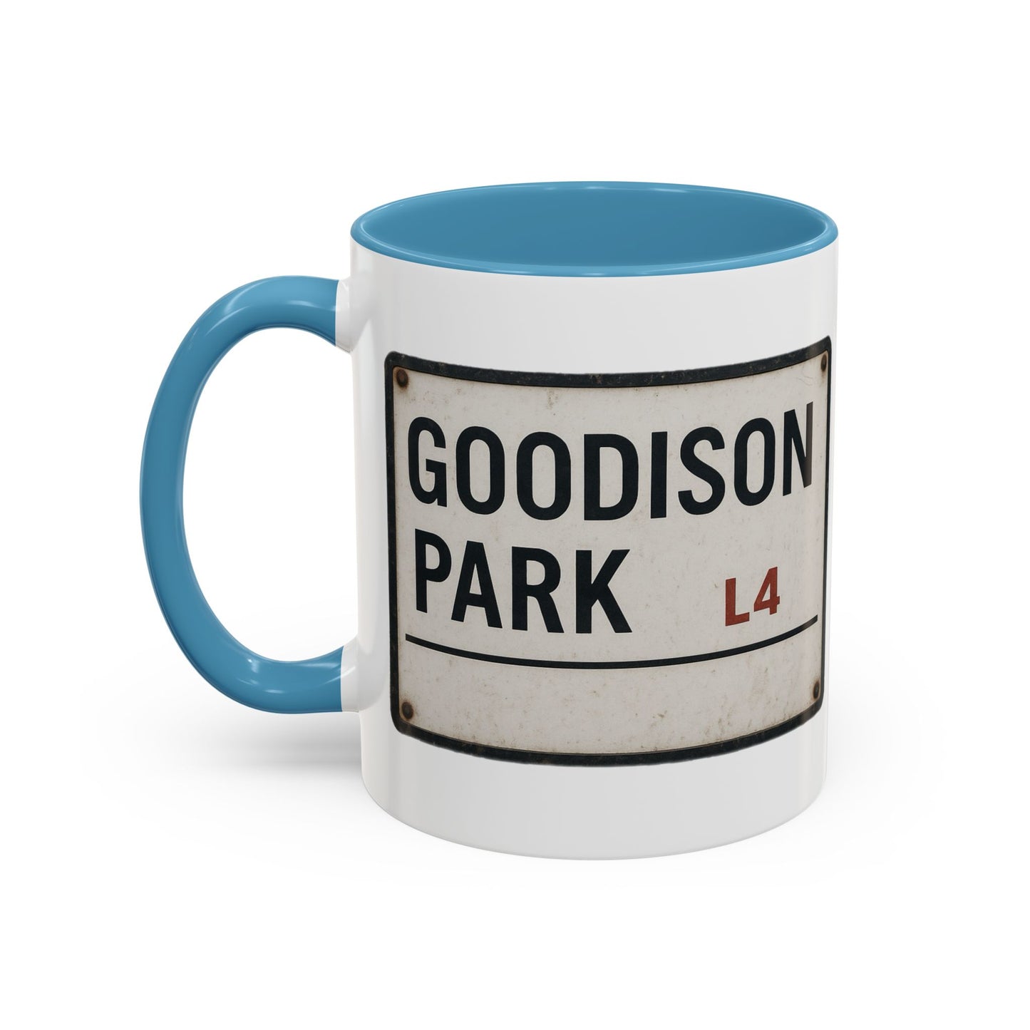 Goodison Park Everton Road Sign Mug