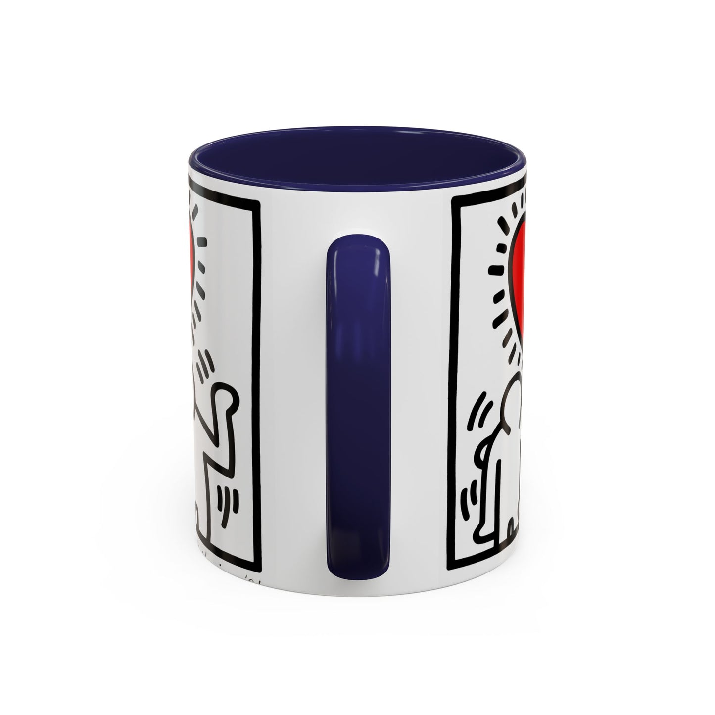 Keith Haring Heart Couple Mug