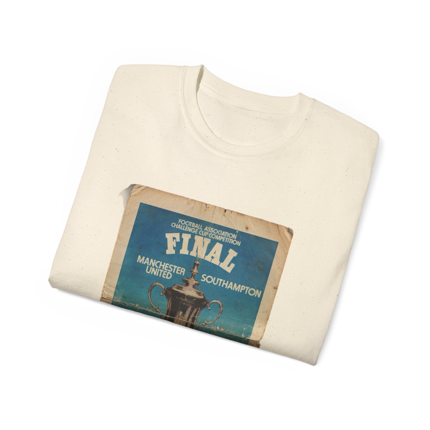 1976 FA Cup Final Manchester United Southampton Programme Poster Unisex Ultra Cotton Tee