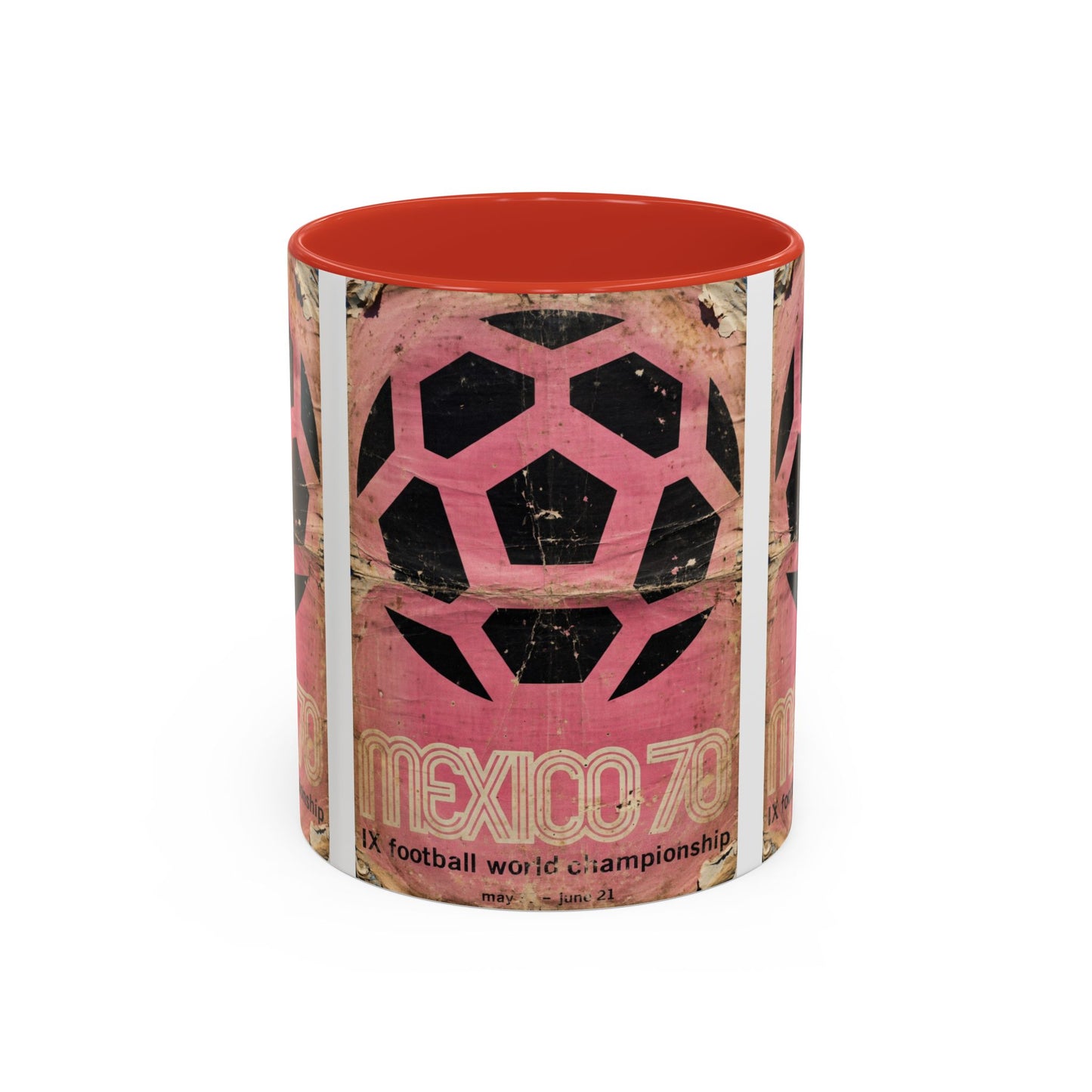 Mexico 70 World Cup Poster Pink Coffee Mug (11, 15oz)