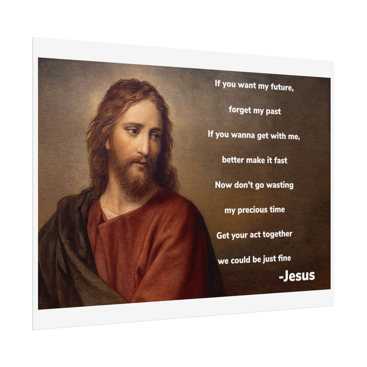 Inspirational Jesus Wannabe Quote Poster