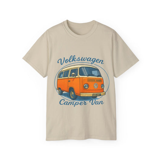 Vintage Volkswagen Camper Van Light Orange T-Shirt