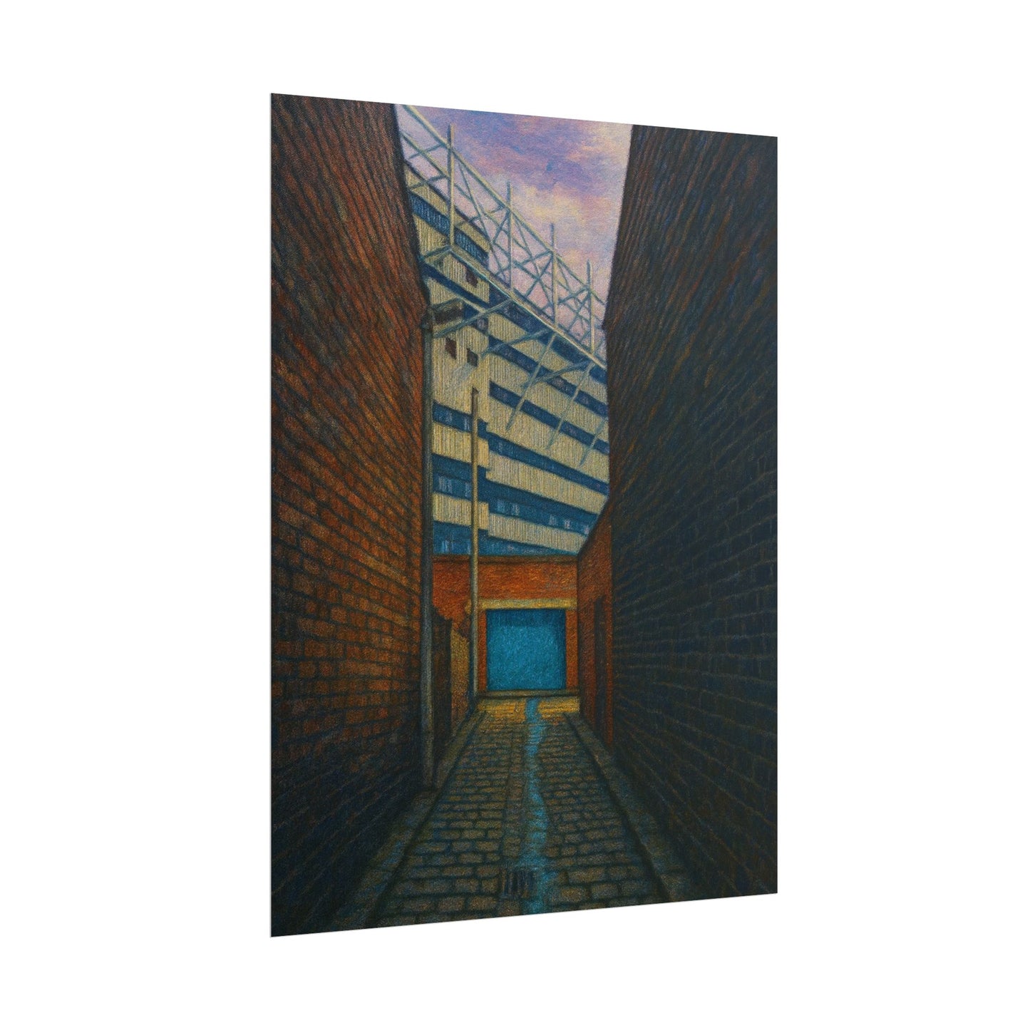 Maine Road Back Alley Manchester City Painting Print Poster