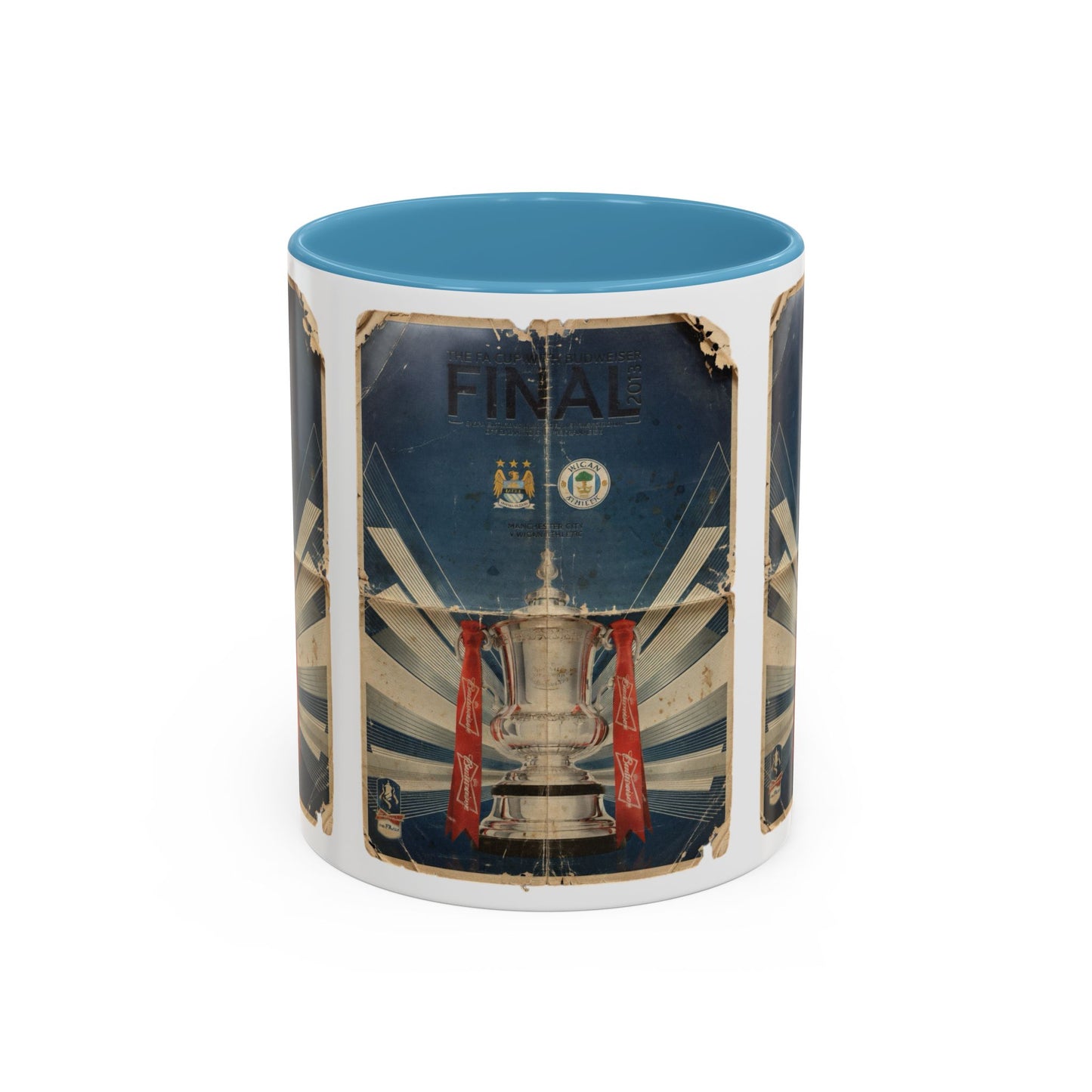 2013 FA Cup Final Manchester City Wigan Athletic Programme Poster Accent Coffee Mug (11, 15oz)