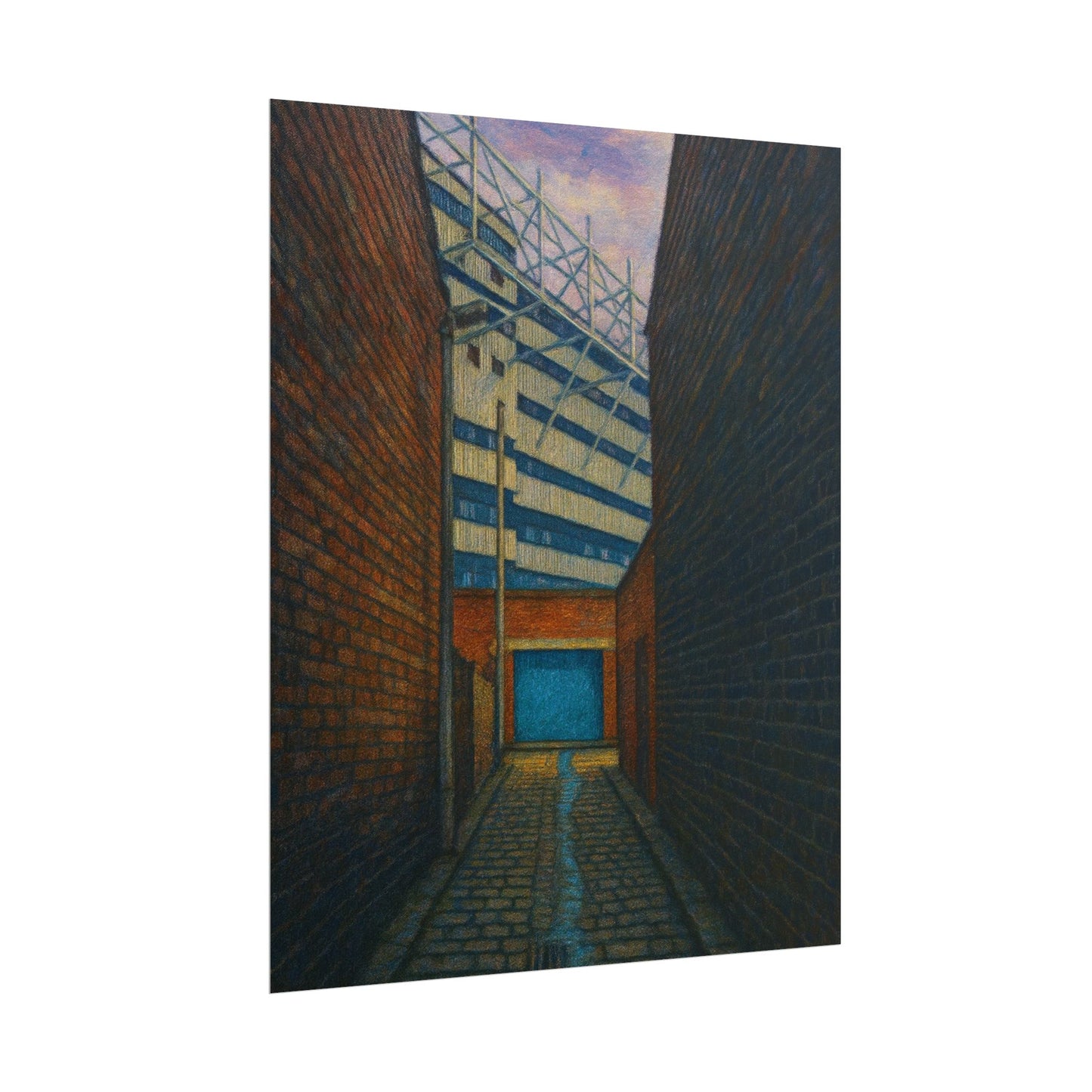 Maine Road Back Alley Manchester City Painting Print Poster