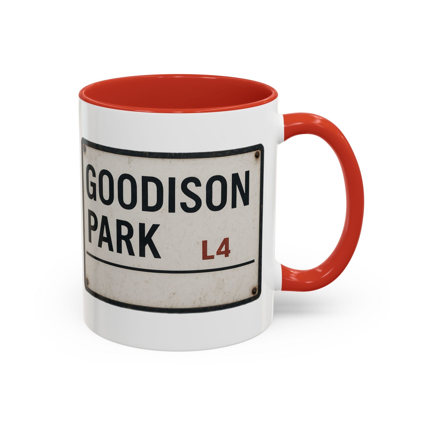 Goodison Park Everton Road Sign Mug