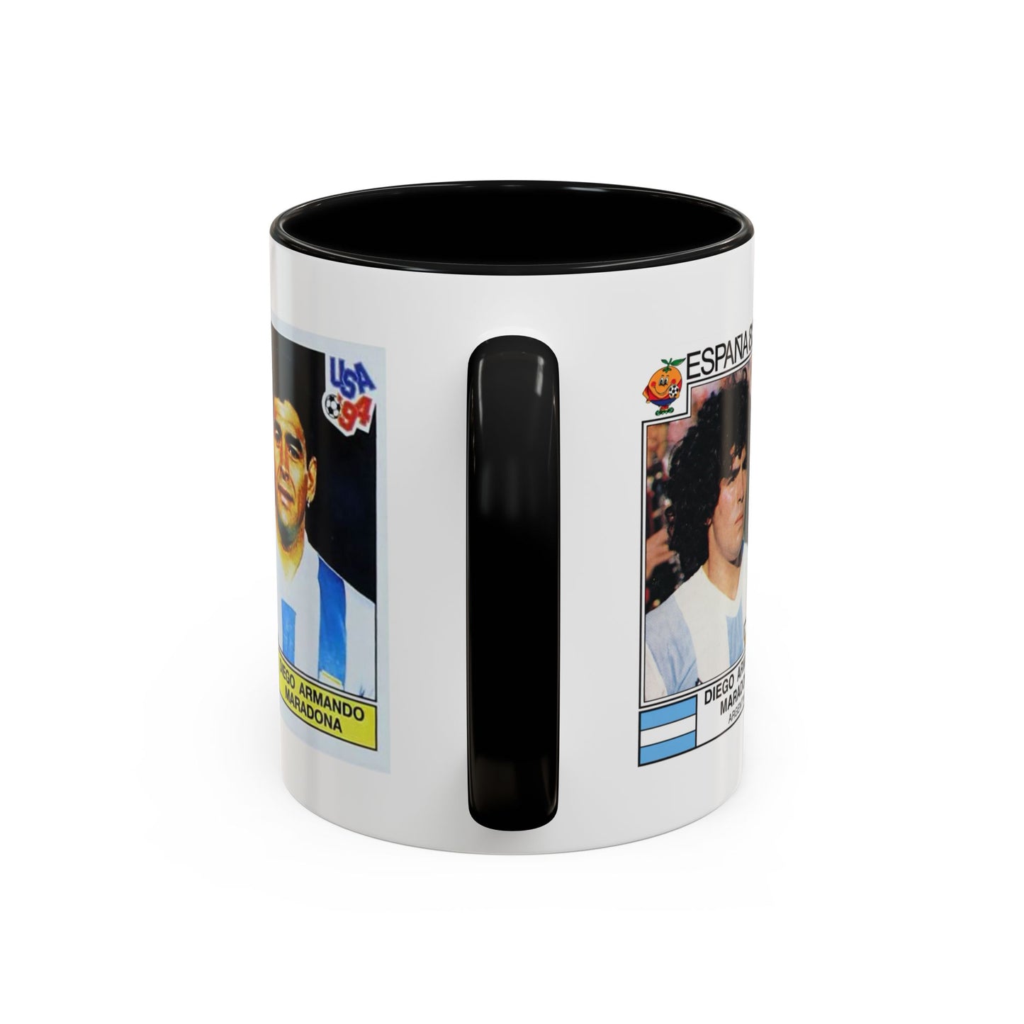 Diego Maradona Panini World Cup Stickers Accent Coffee Mug (11, 15oz)