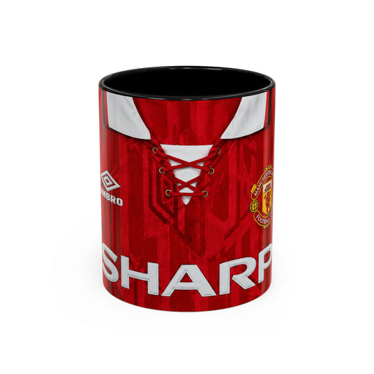 Manchester United 1992 - 94 Shirt Accent Coffee Mug (11, 15oz)
