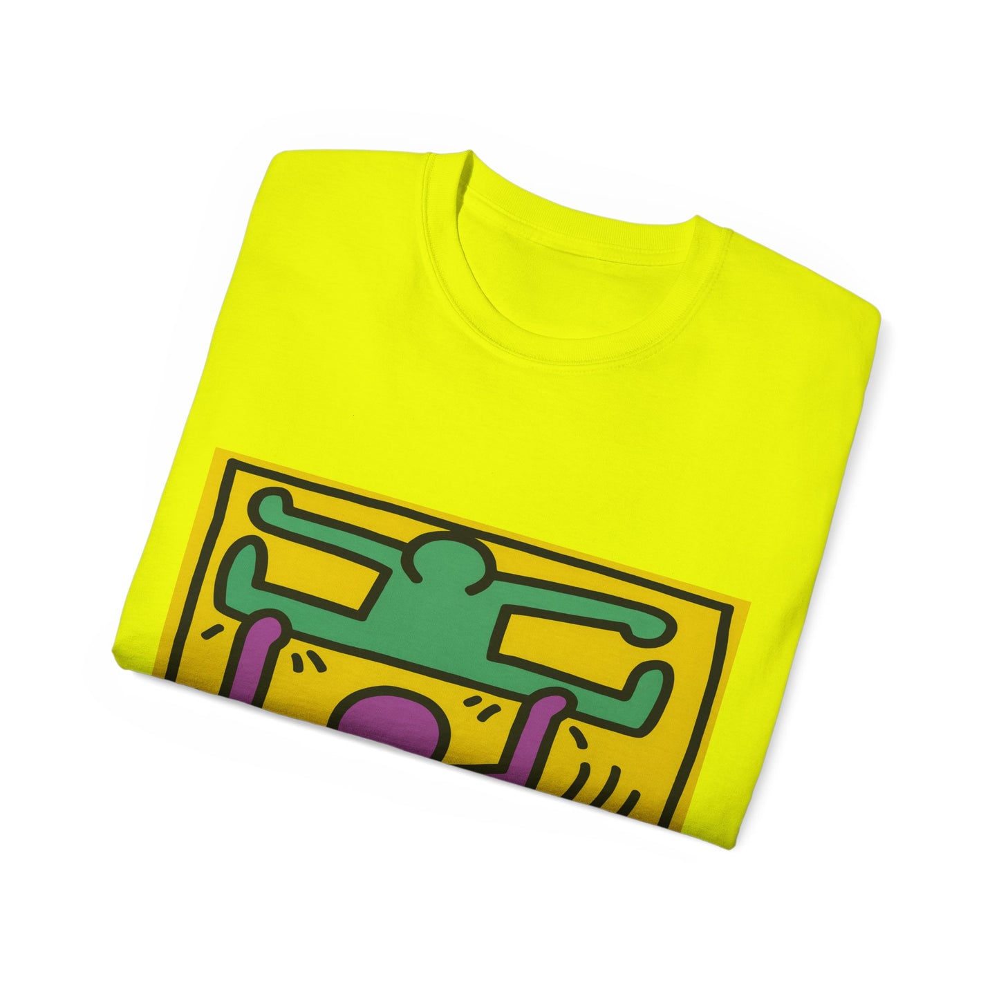 Keith Haring Pop Shop Green and Purple T-Shirt