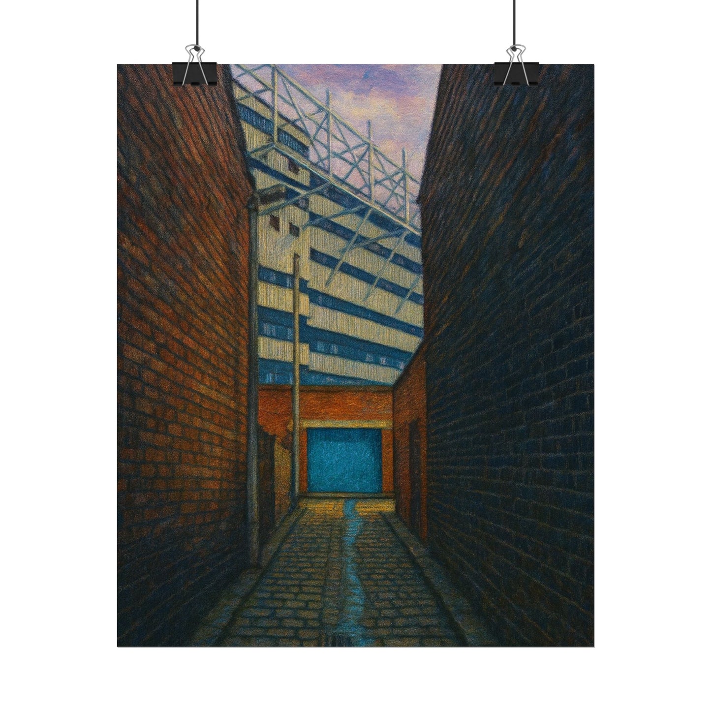 Maine Road Back Alley Manchester City Painting Print Poster