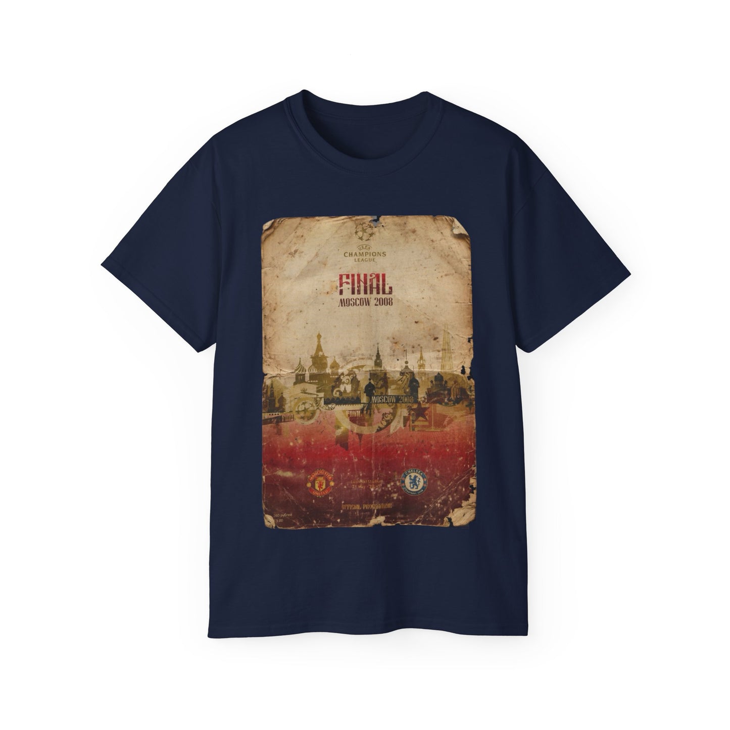 2008 UCL Final Poster Manchester United Chelsea Ultra Cotton Tee