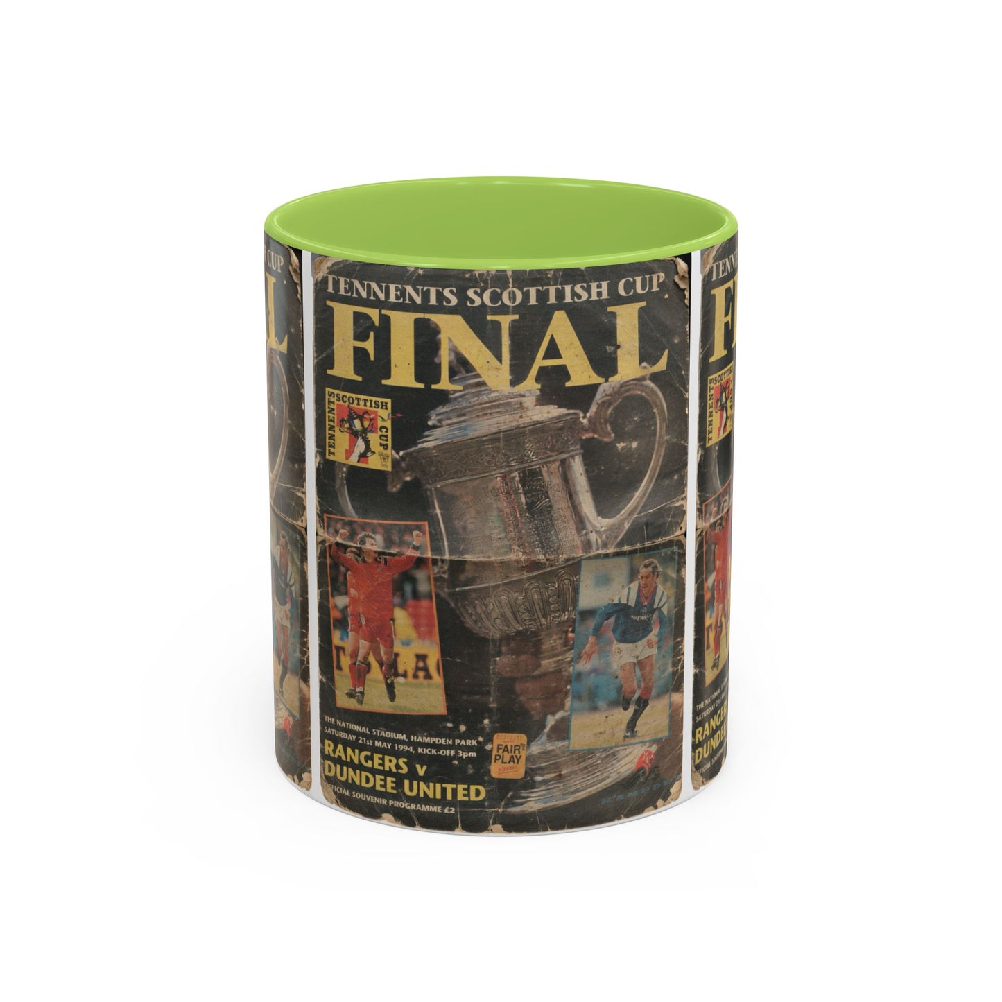 1994 Scottish Challenge Cup Final Dundee United Rangers Programme Poster Accent Coffee Mug (11, 15oz)