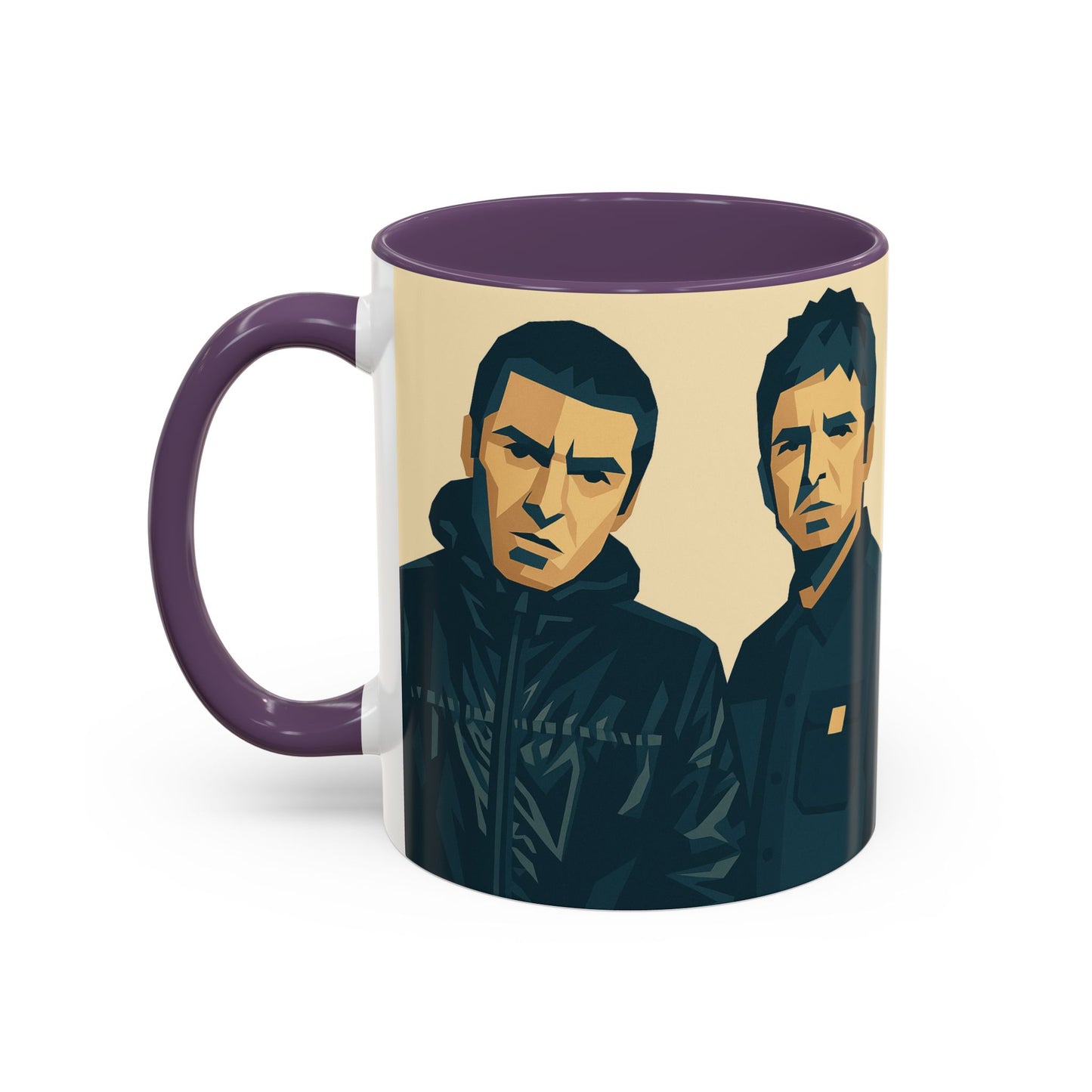 Oasis-Inspired Coffee Mug, Liam and Noel Gallagher