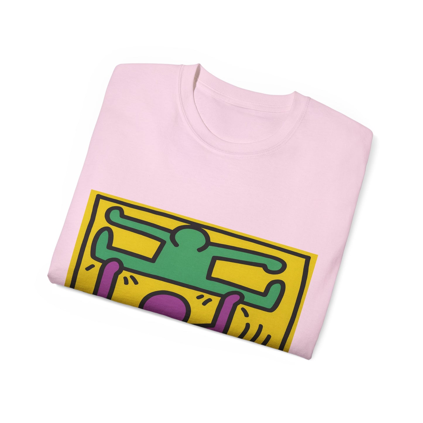 Keith Haring Pop Shop Green and Purple T-Shirt