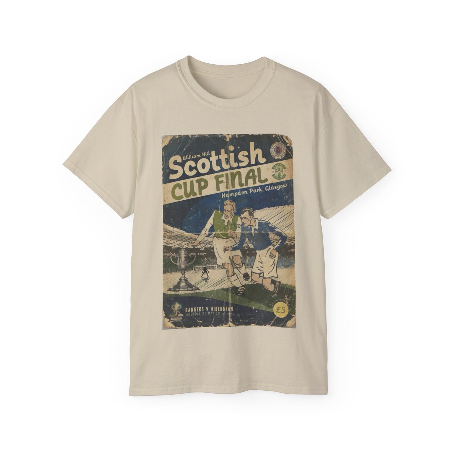 2016 Scottish Challenge Cup Final Hibernian Rangers Programme Poster Unisex Ultra Cotton Tee