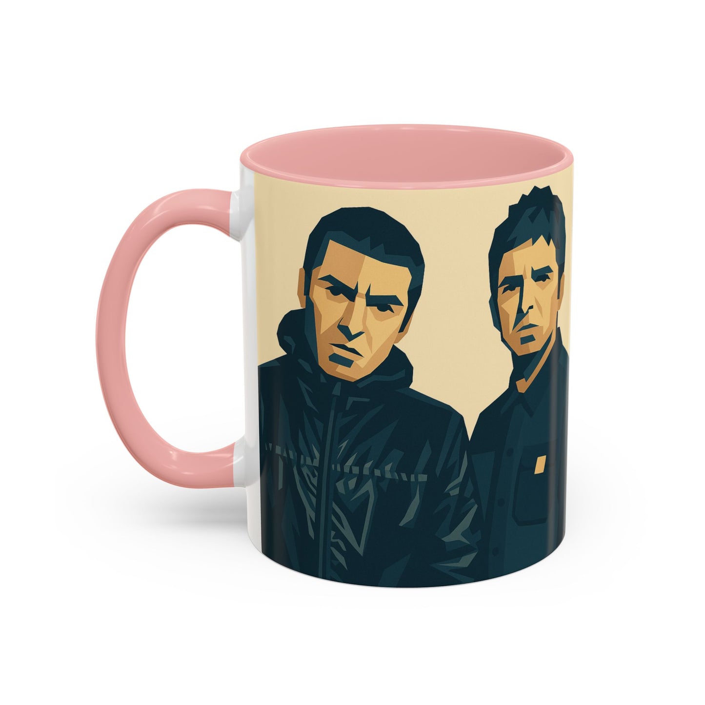 Oasis-Inspired Coffee Mug, Liam and Noel Gallagher