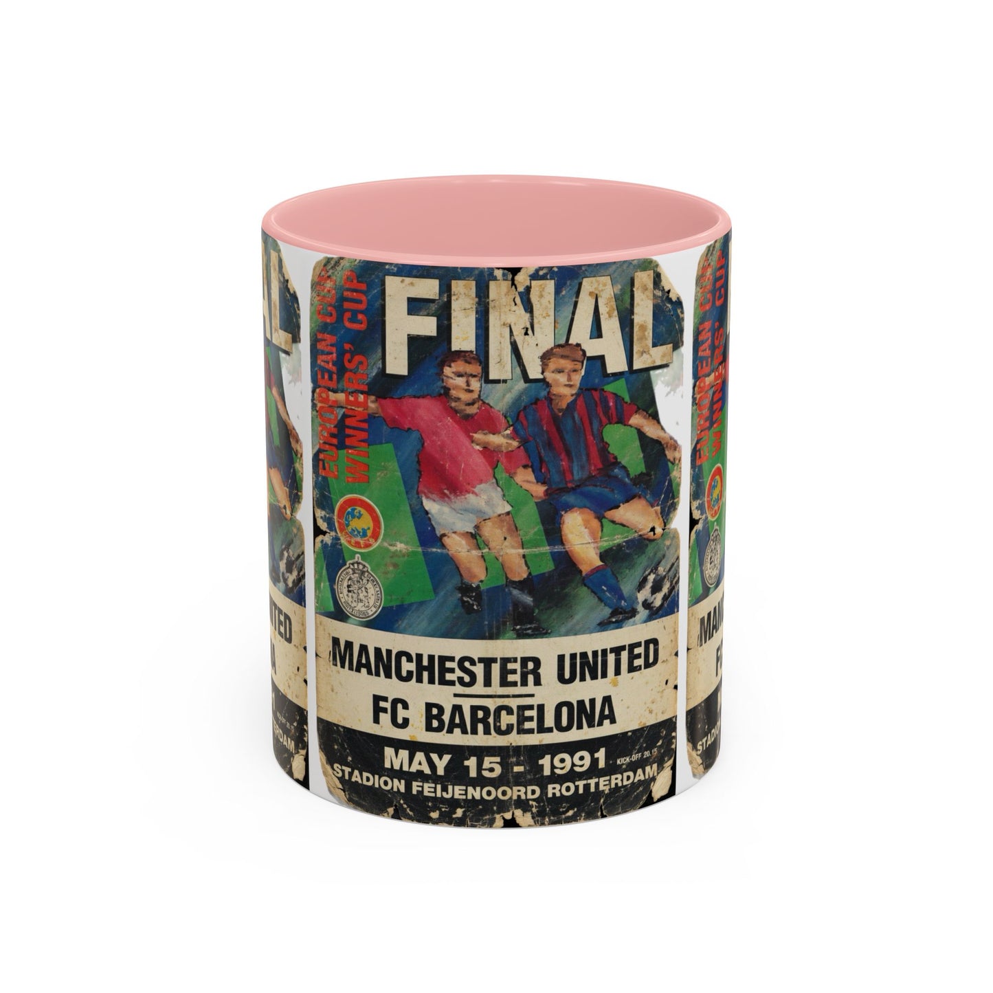 1991 European Cup Winners Cup Final Manchester United Barcelona Poster Accent Coffee Mug (11, 15oz)
