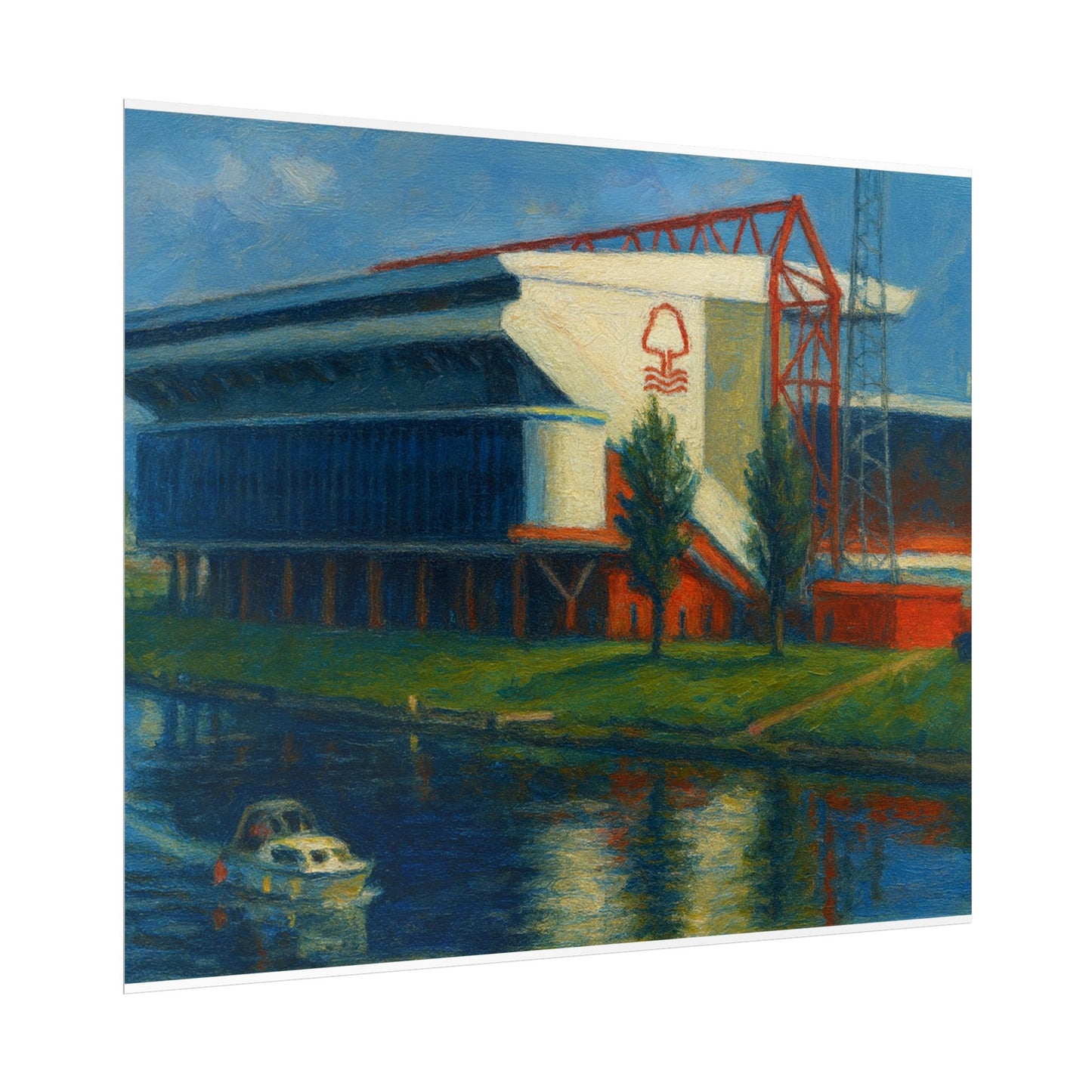 Nottingham Forest City Ground Day Painting Print Poster
