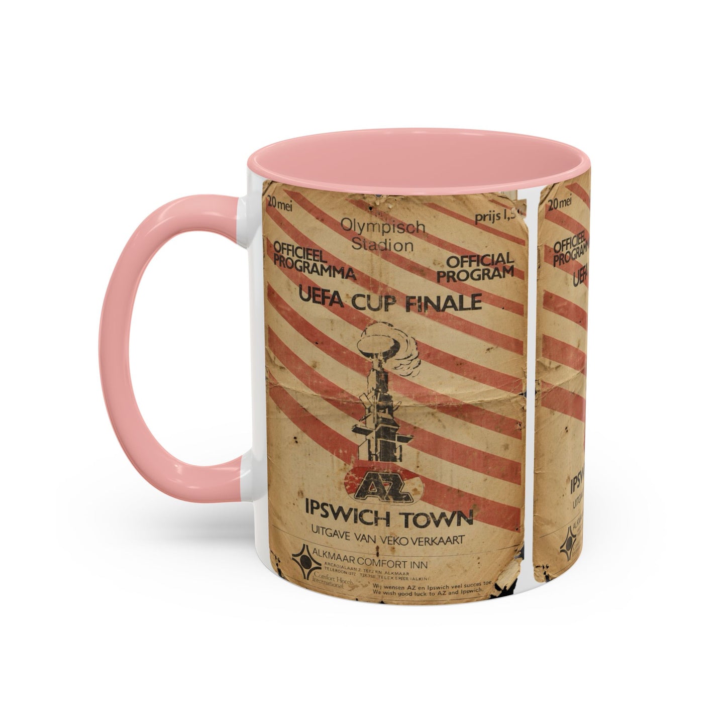 1981 UEFA Cup Final Ipswich Town AZ Alkmaar Programme Poster Accent Coffee Mug (11, 15oz)