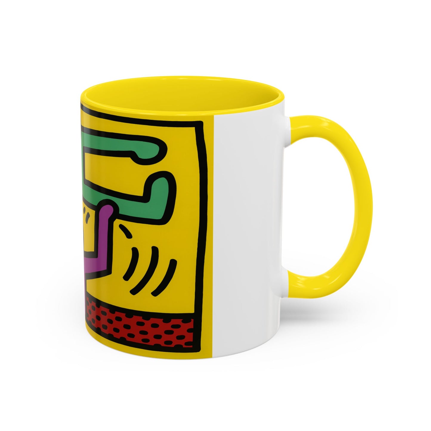 Keith Haring Pop Shop Green and Purple Mug