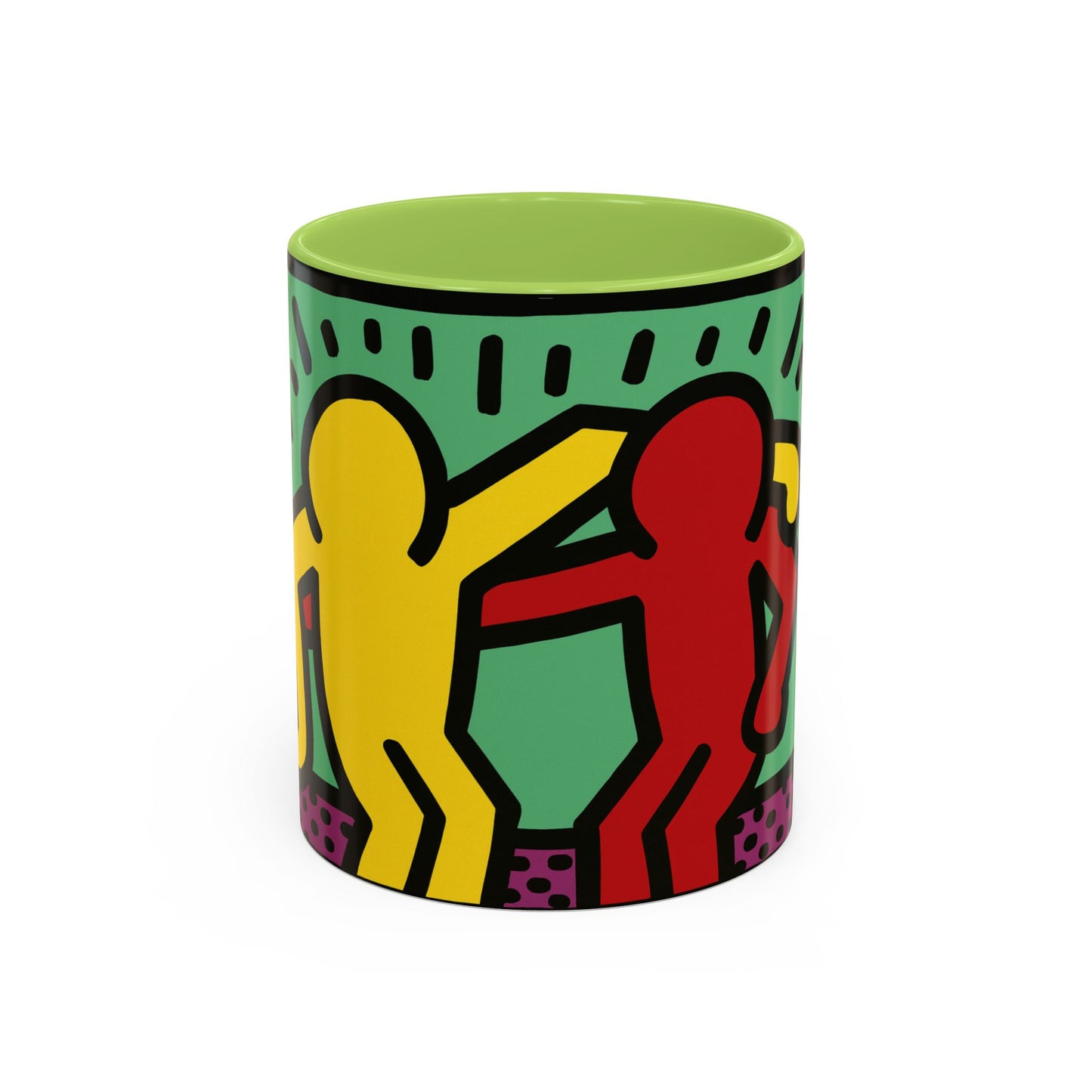 Keith Haring Pop Shop Red and Yellow Mug