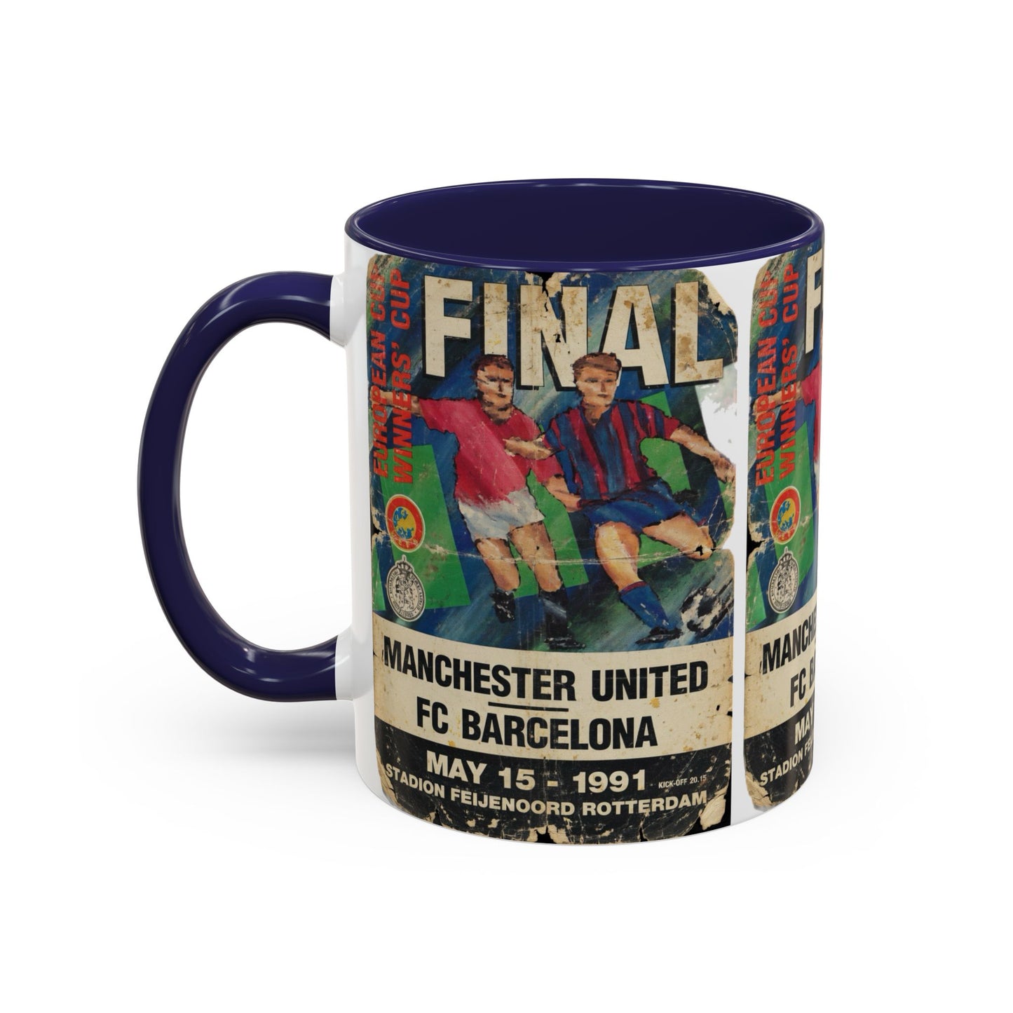 1991 European Cup Winners Cup Final Manchester United Barcelona Poster Accent Coffee Mug (11, 15oz)