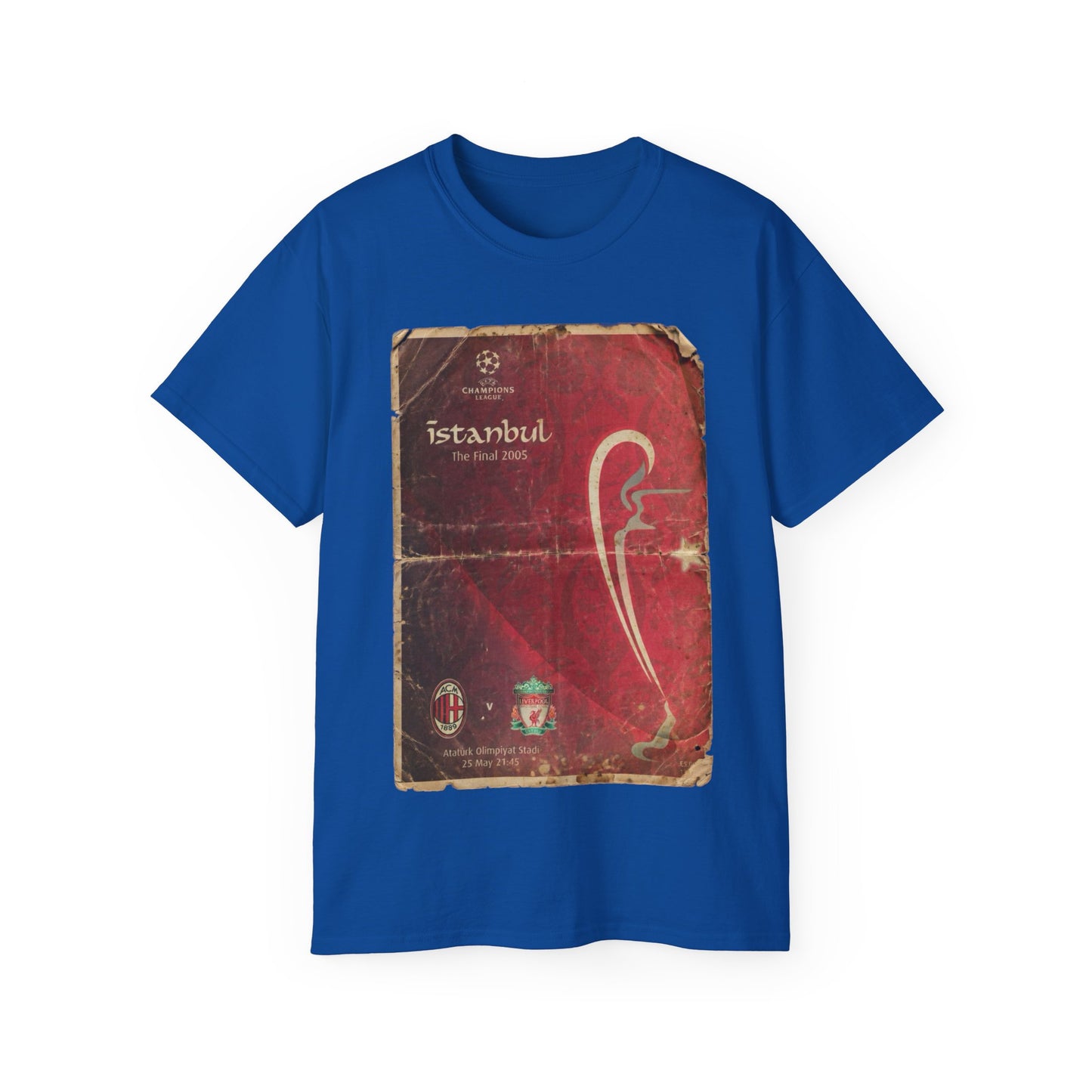 2005 UCL Final Poster Liverpool AC Milan Ultra Cotton Tee