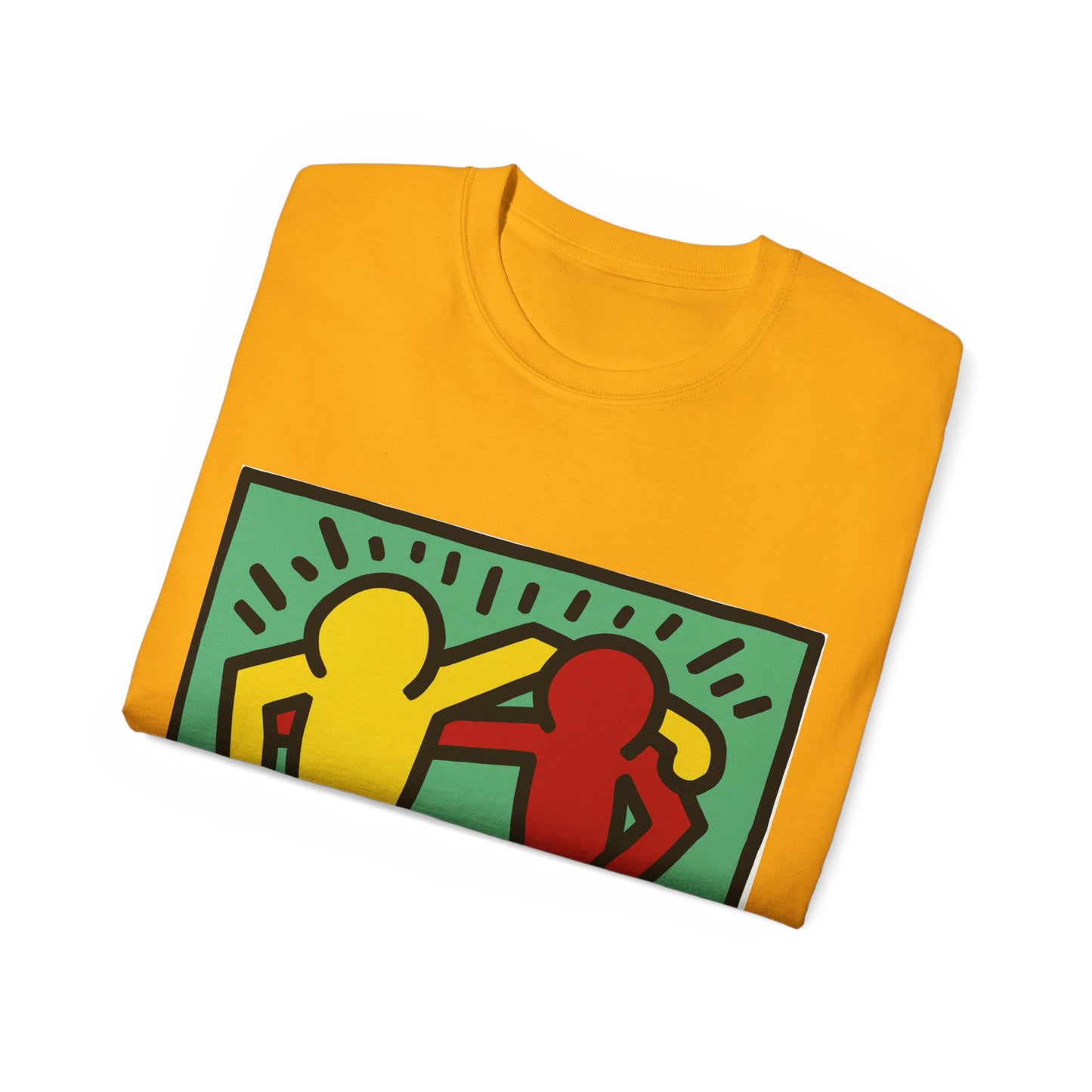 Keith Haring Pop Shop Red and Yellow T-Shirt