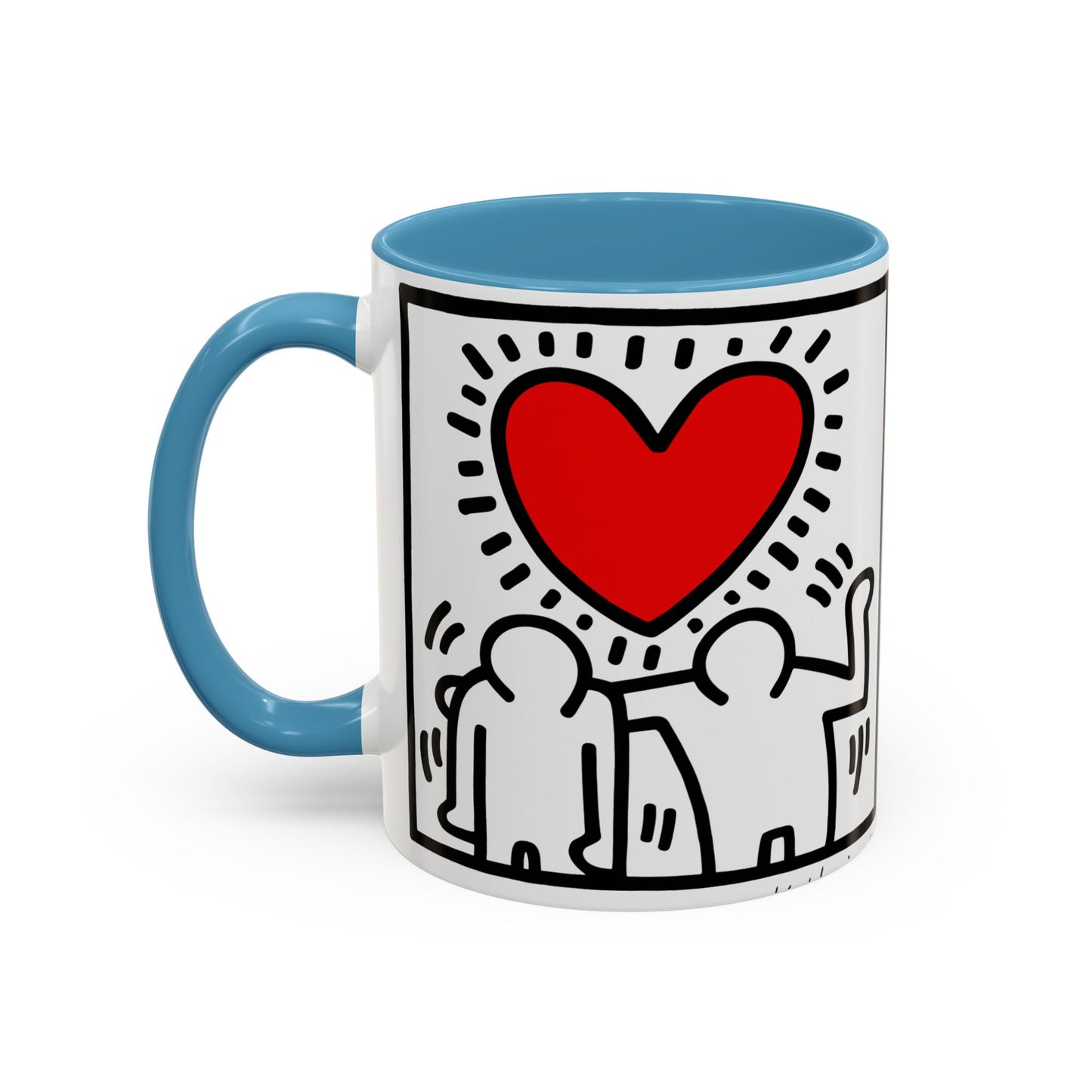 Keith Haring Heart Couple Mug