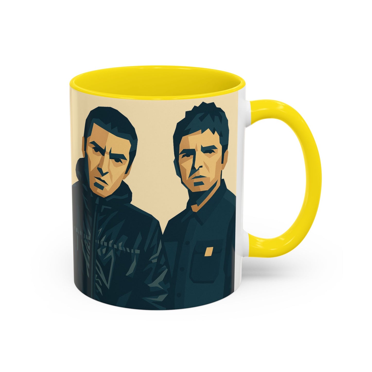 Oasis-Inspired Coffee Mug, Liam and Noel Gallagher