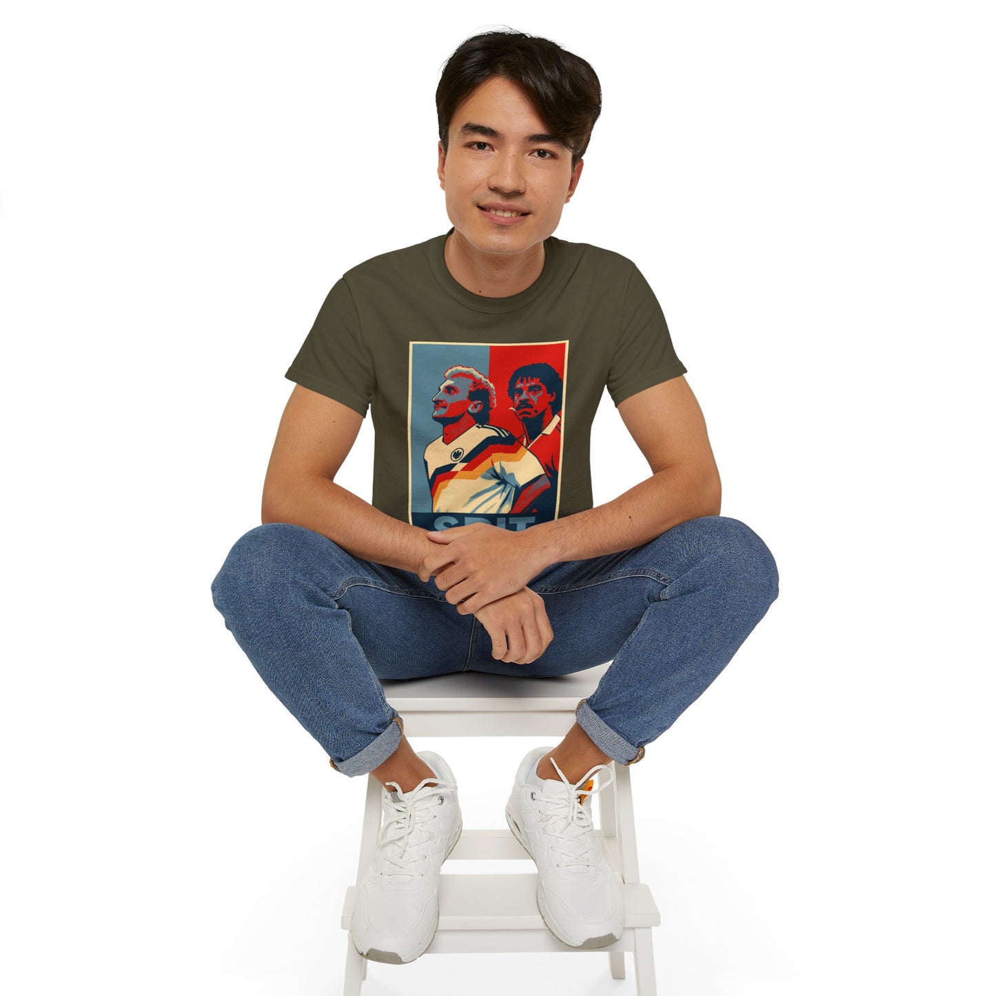 Rudy Voller and Frank Rijkaard Italia 90 Hope Poster T-shirt - Spit