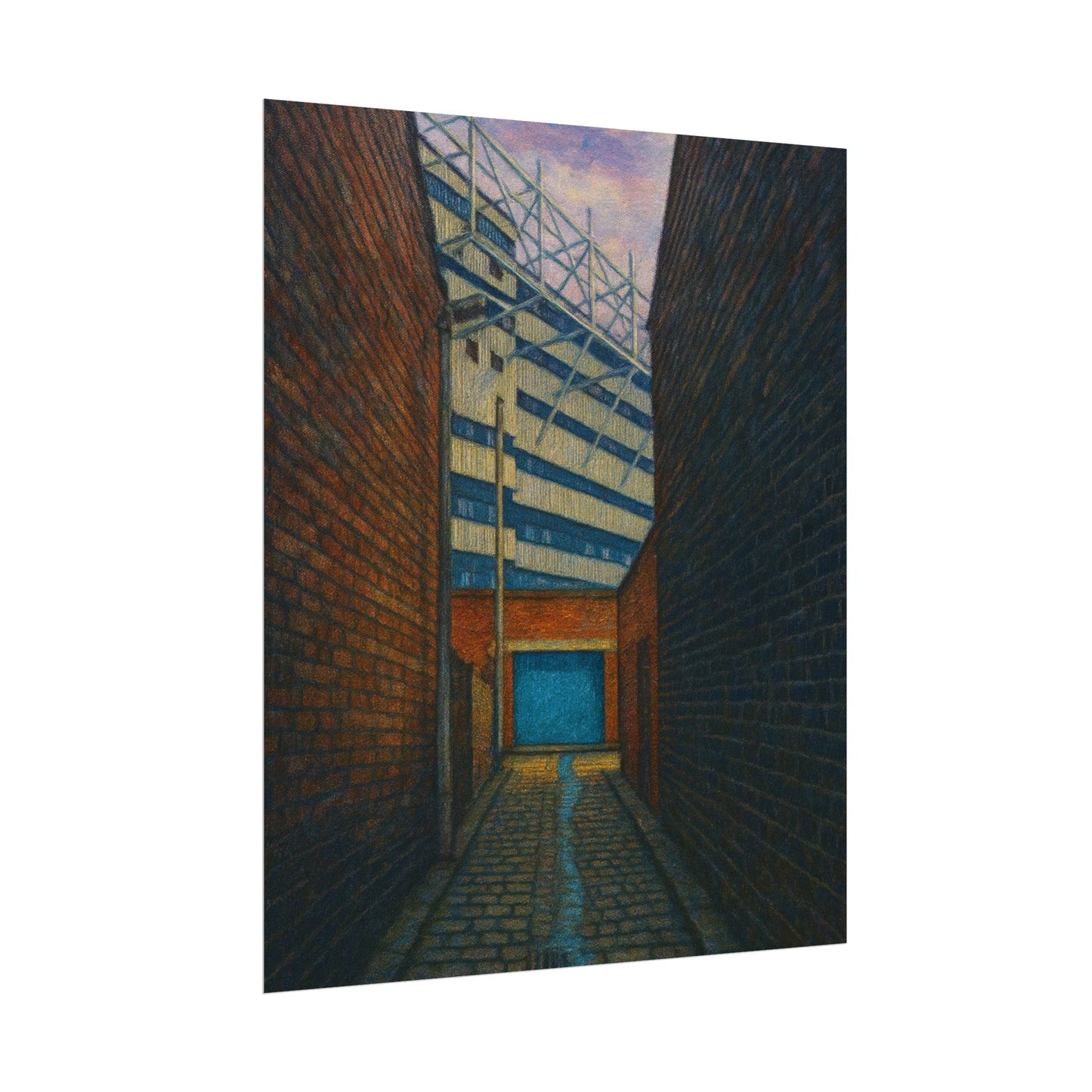 Maine Road Back Alley Manchester City Painting Print Poster