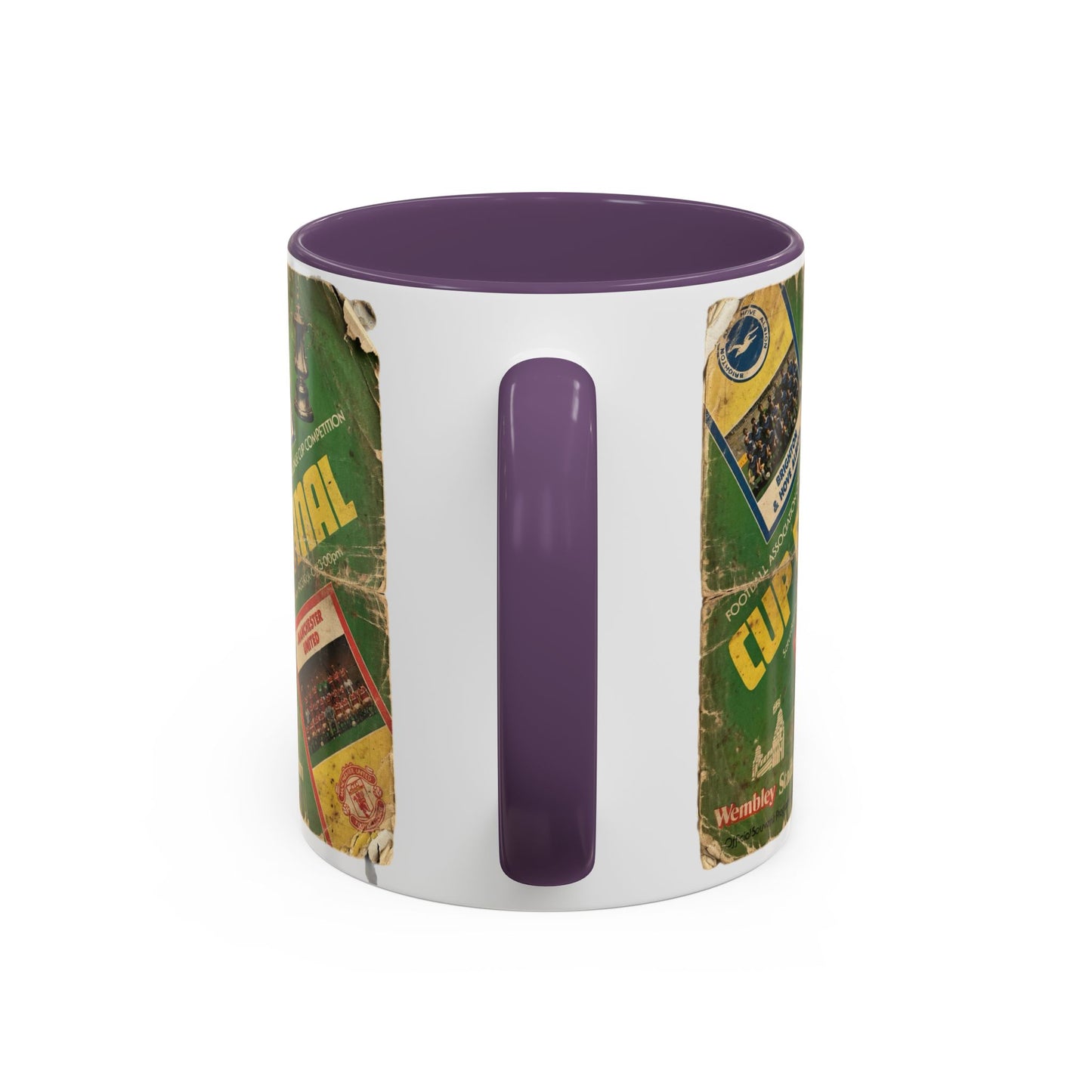 1983 FA Cup Final Manchester United Brighton Programme Poster Accent Coffee Mug (11, 15oz)