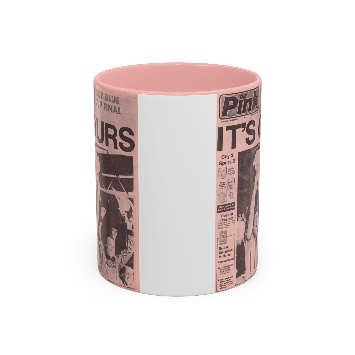 Coventry City Newspaper The Pink FA Cup Final 1987 Accent Coffee Mug (11, 15oz)