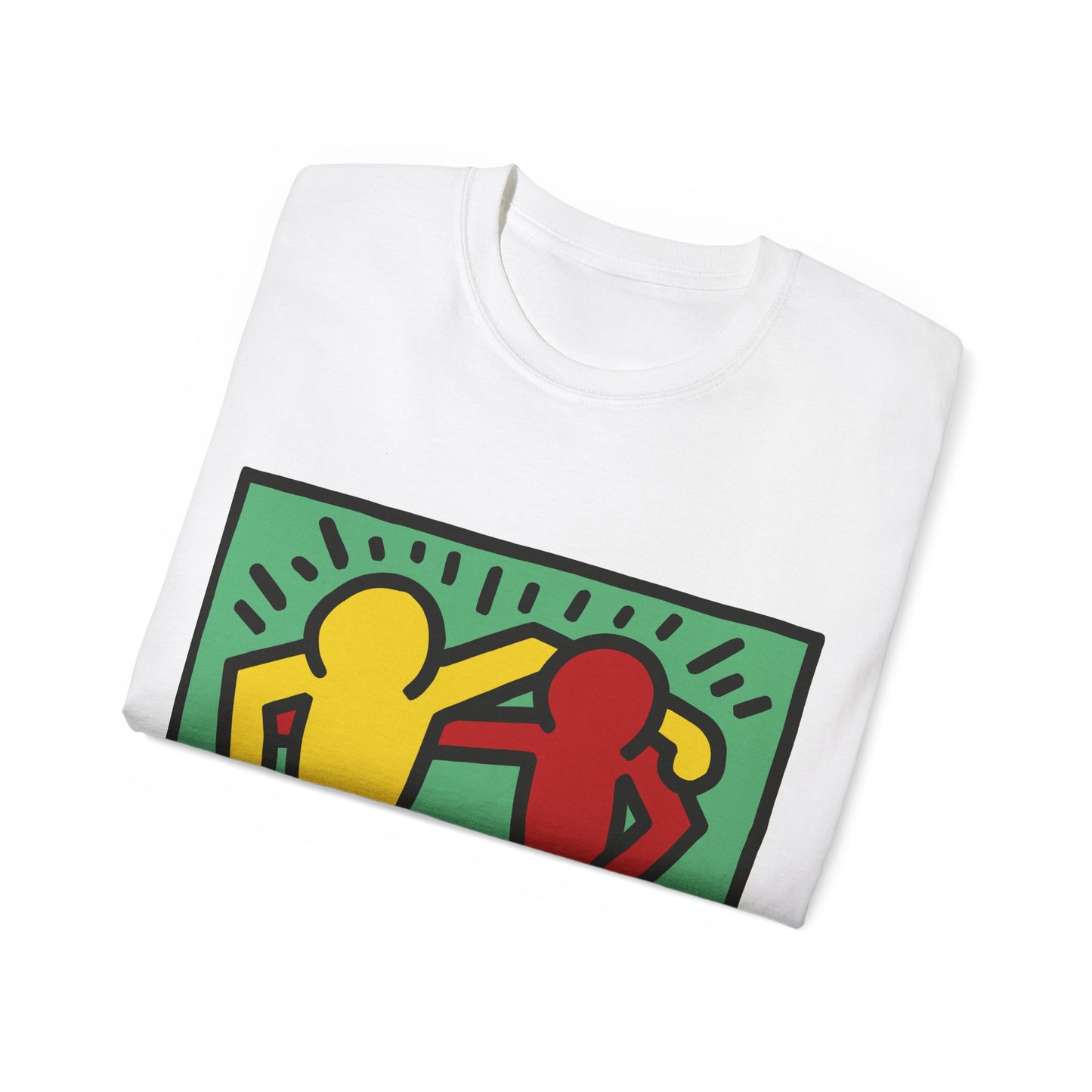 Keith Haring Pop Shop Red and Yellow T-Shirt