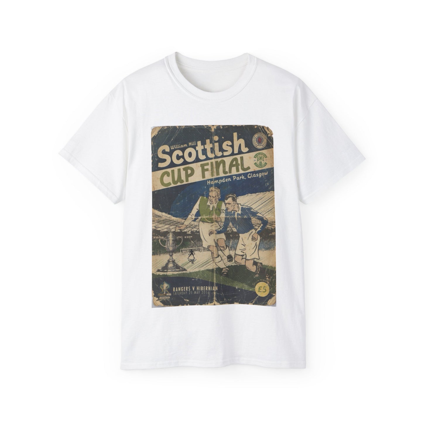 2016 Scottish Challenge Cup Final Hibernian Rangers Programme Poster Unisex Ultra Cotton Tee