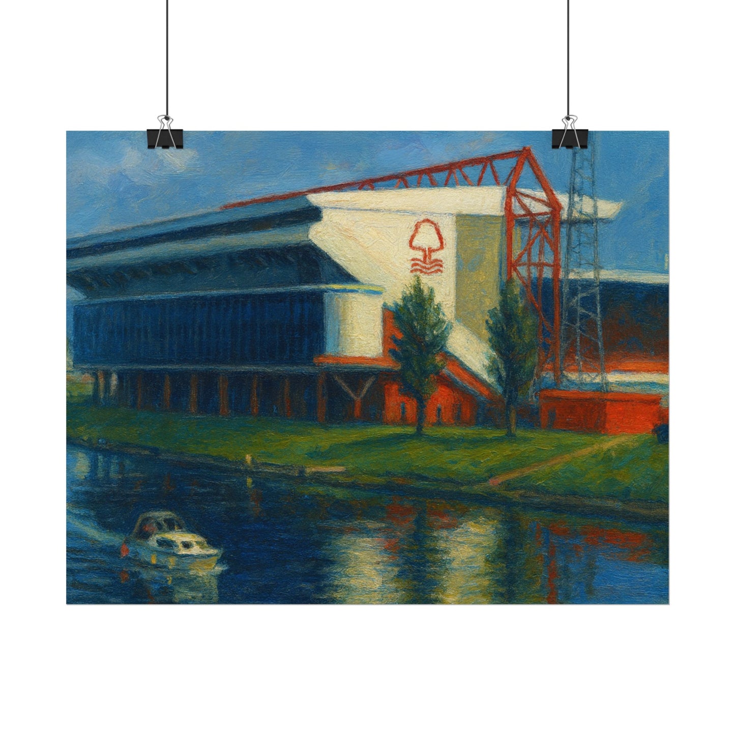 Nottingham Forest City Ground Day Painting Print Poster