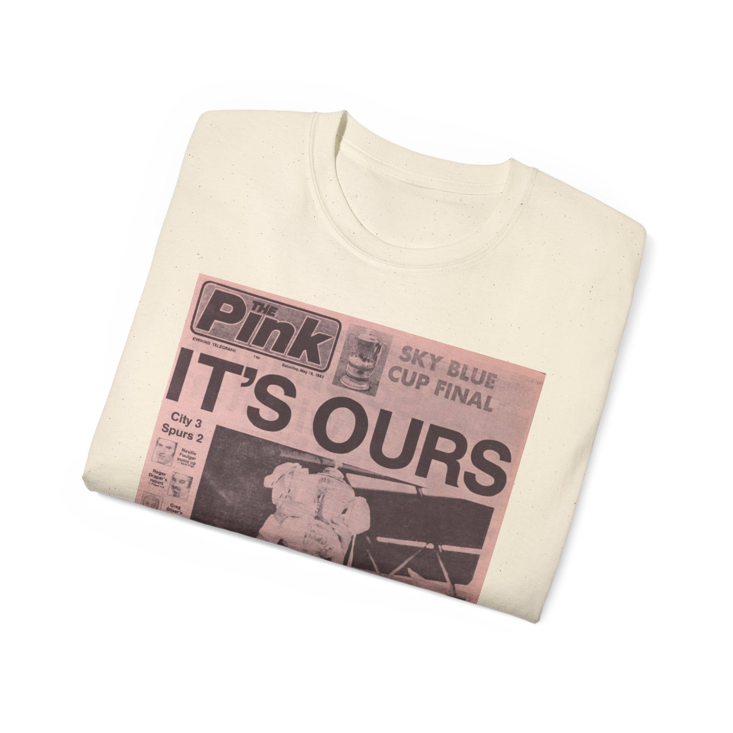 Coventry City Newspaper The Pink FA Cup Final 1987 Unisex Ultra Cotton Tee