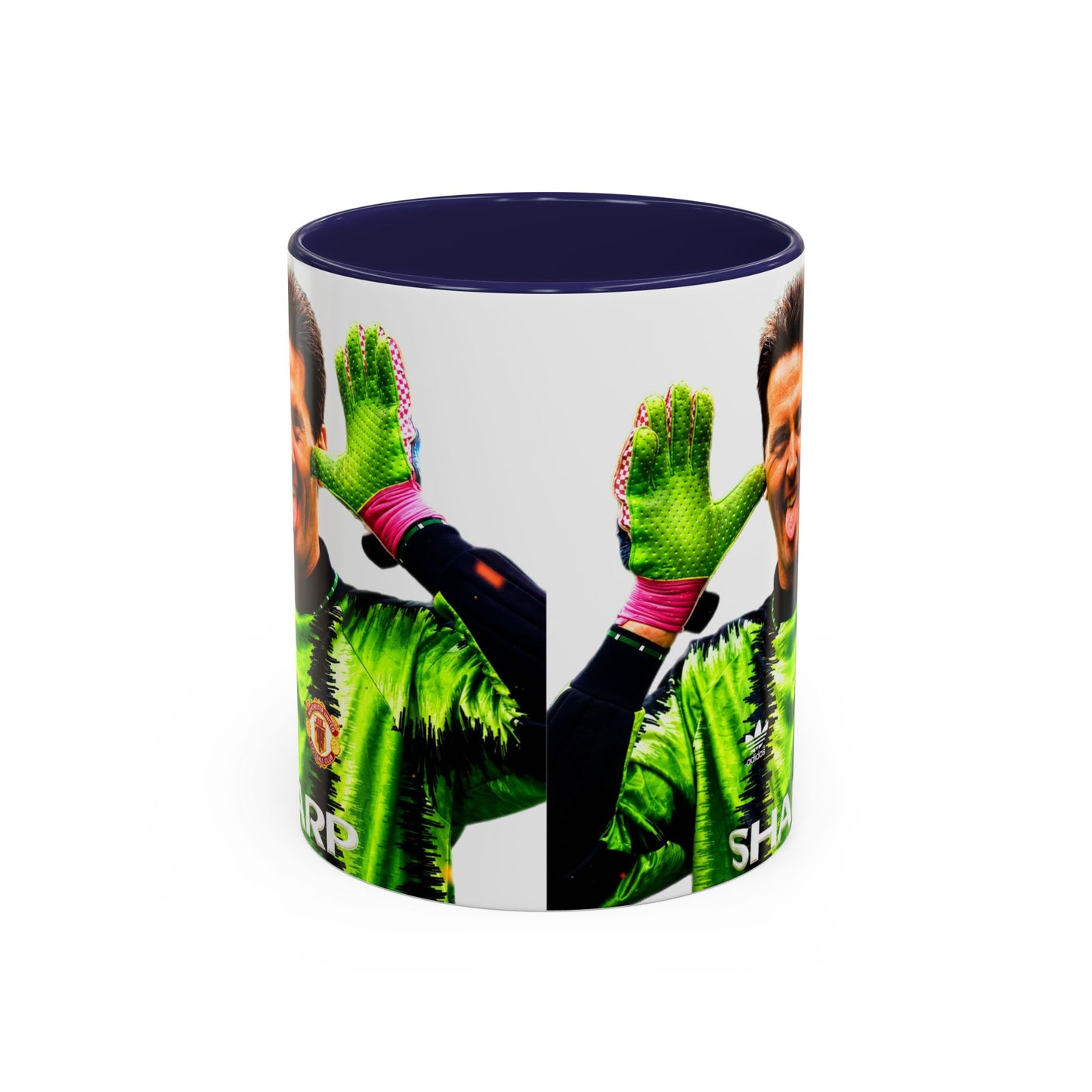 Les Sealey - Manchester United Accent Coffee Mug (11, 15oz)