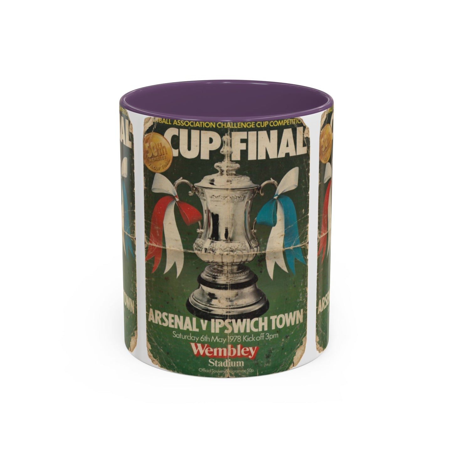 1978 FA Cup Final Programme Ipswich Town Arsenal Poster Accent Coffee Mug (11, 15oz)