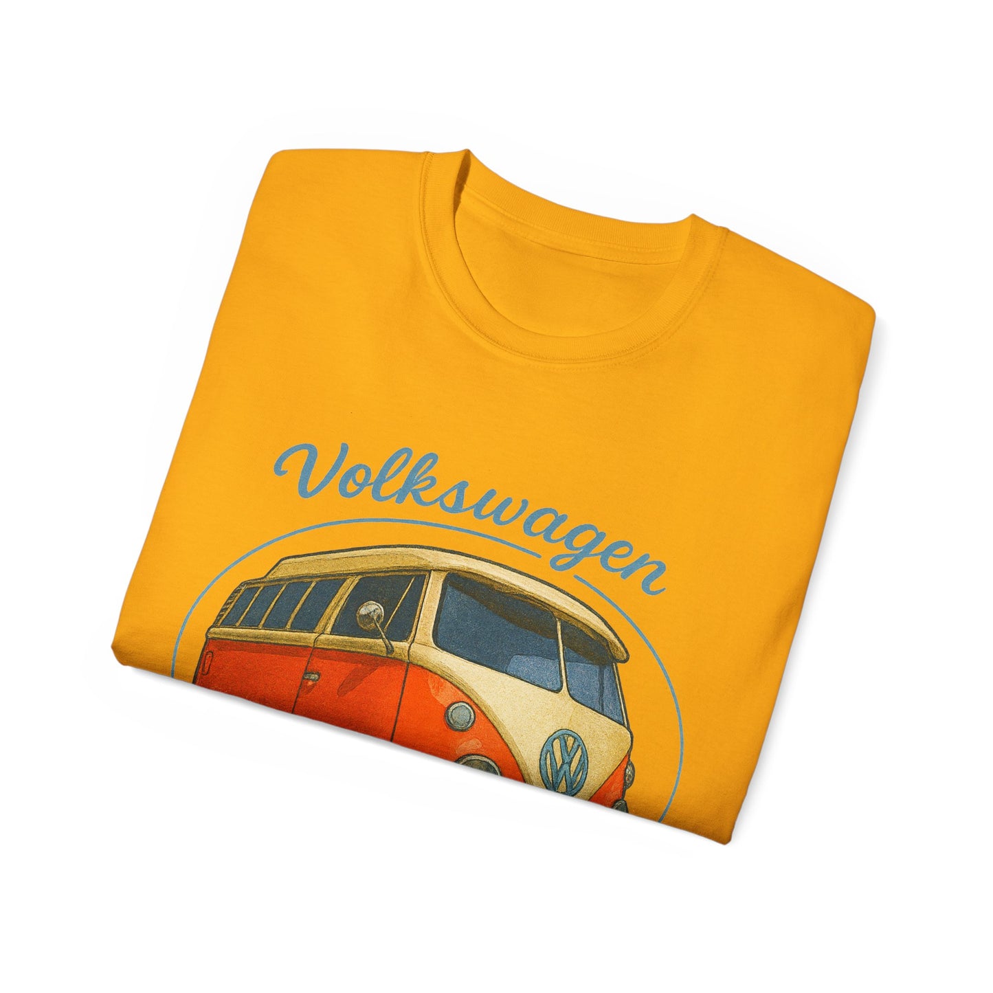 Retro Volkswagen Camper Van 3/4 Orange