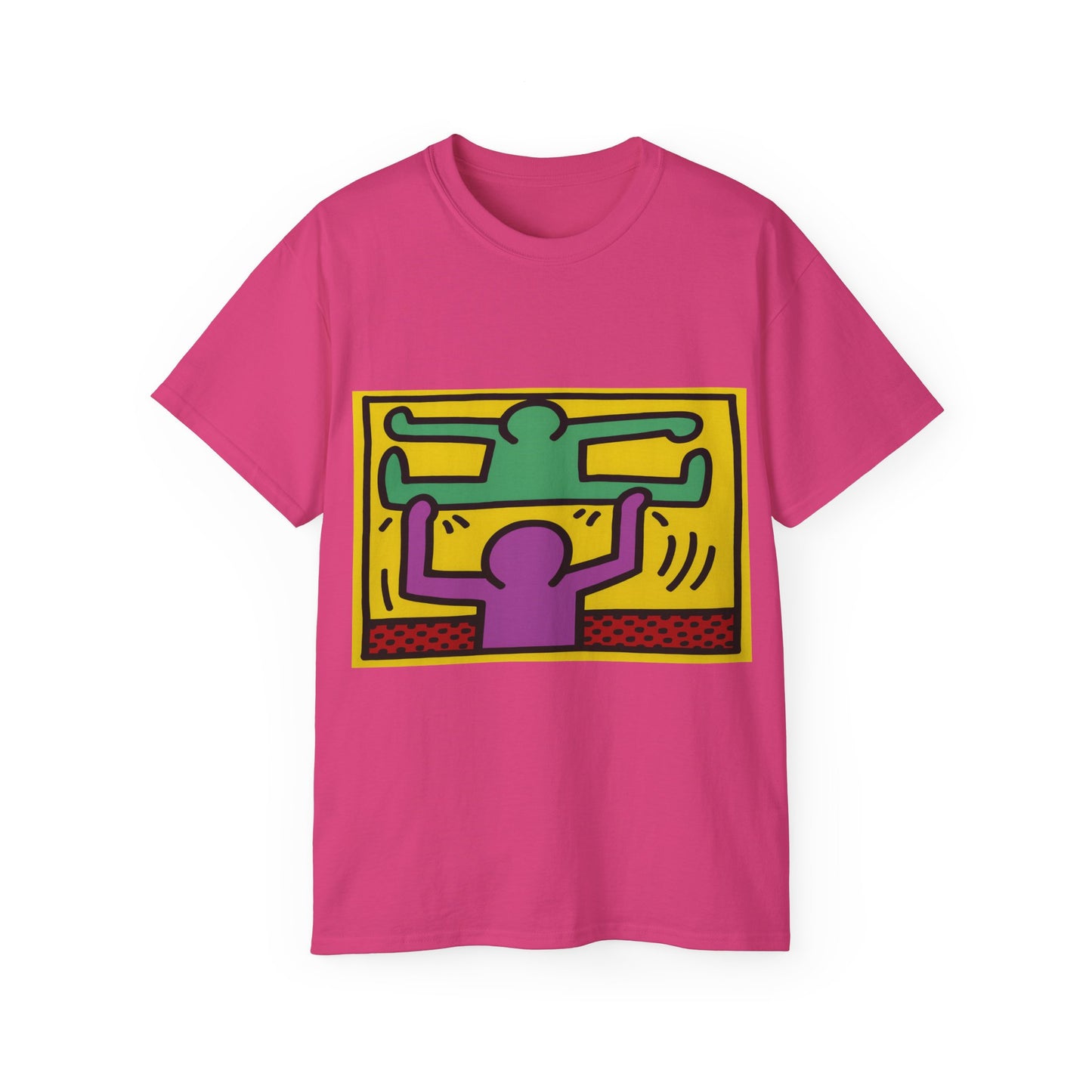Keith Haring Pop Shop Green and Purple T-Shirt