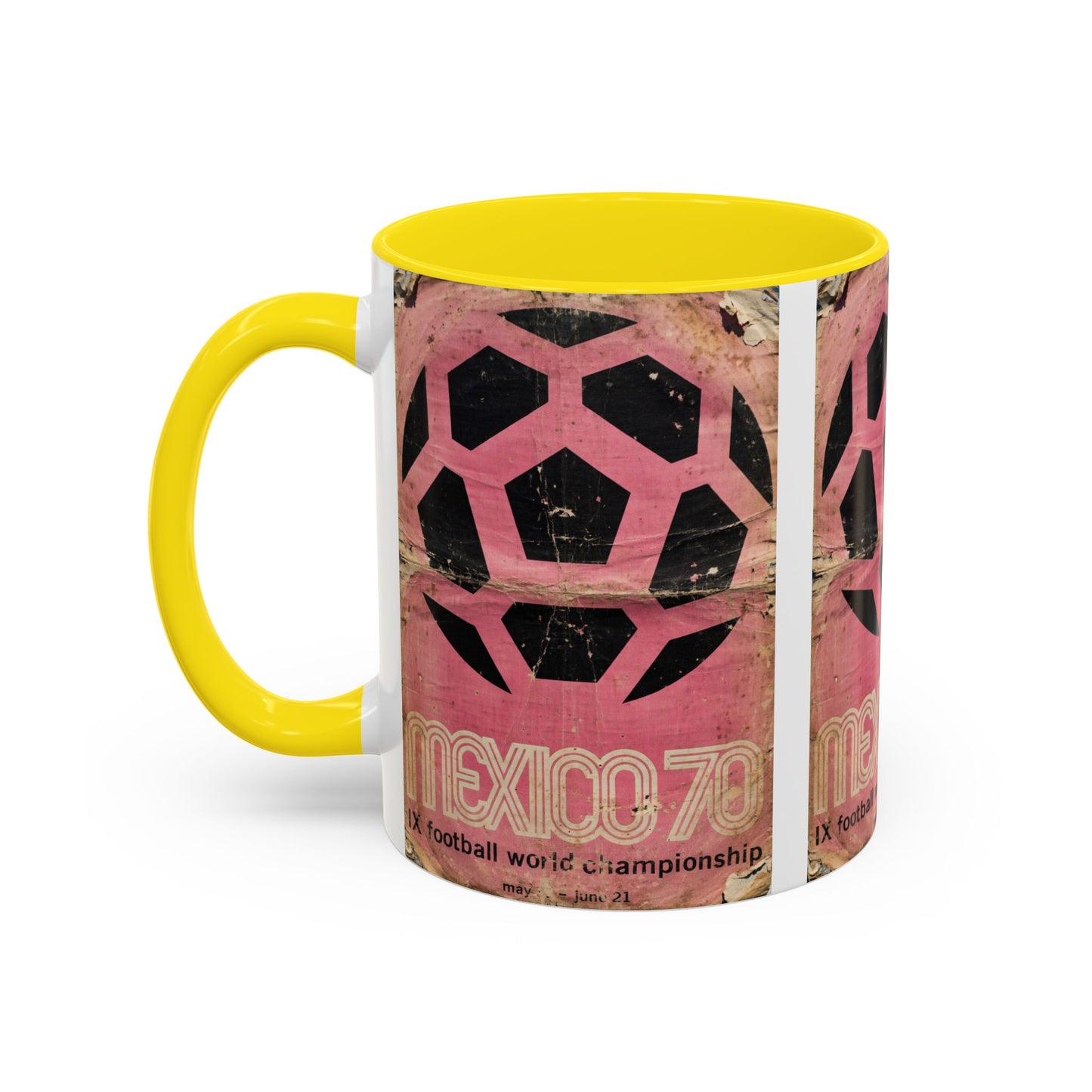Mexico 70 World Cup Poster Pink Coffee Mug (11, 15oz)