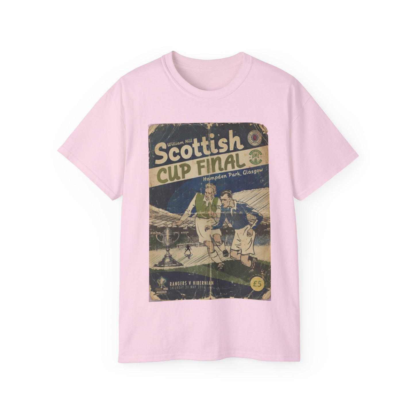 2016 Scottish Challenge Cup Final Hibernian Rangers Programme Poster Unisex Ultra Cotton Tee
