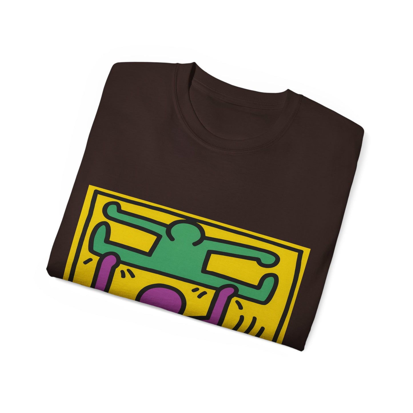 Keith Haring Pop Shop Green and Purple T-Shirt