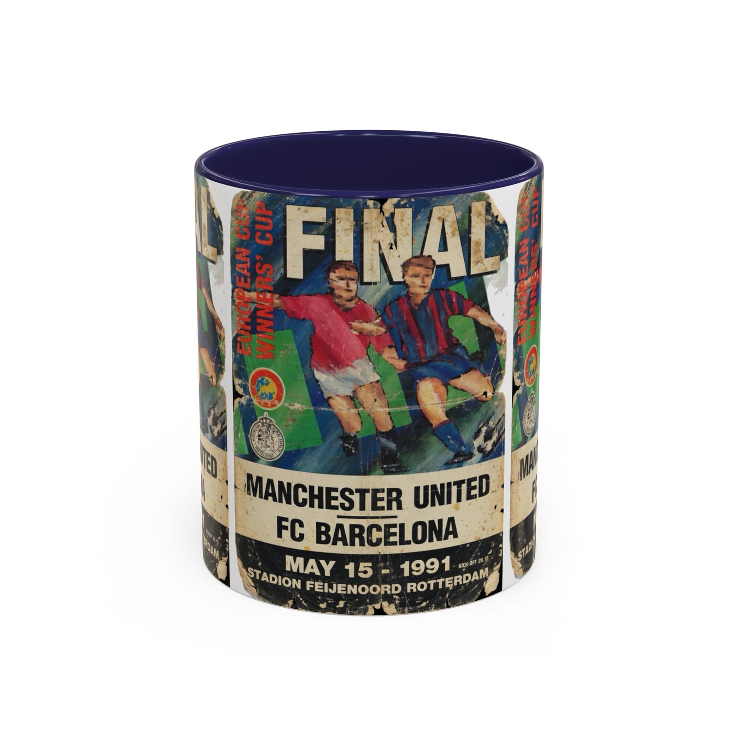 1991 European Cup Winners Cup Final Manchester United Barcelona Poster Accent Coffee Mug (11, 15oz)