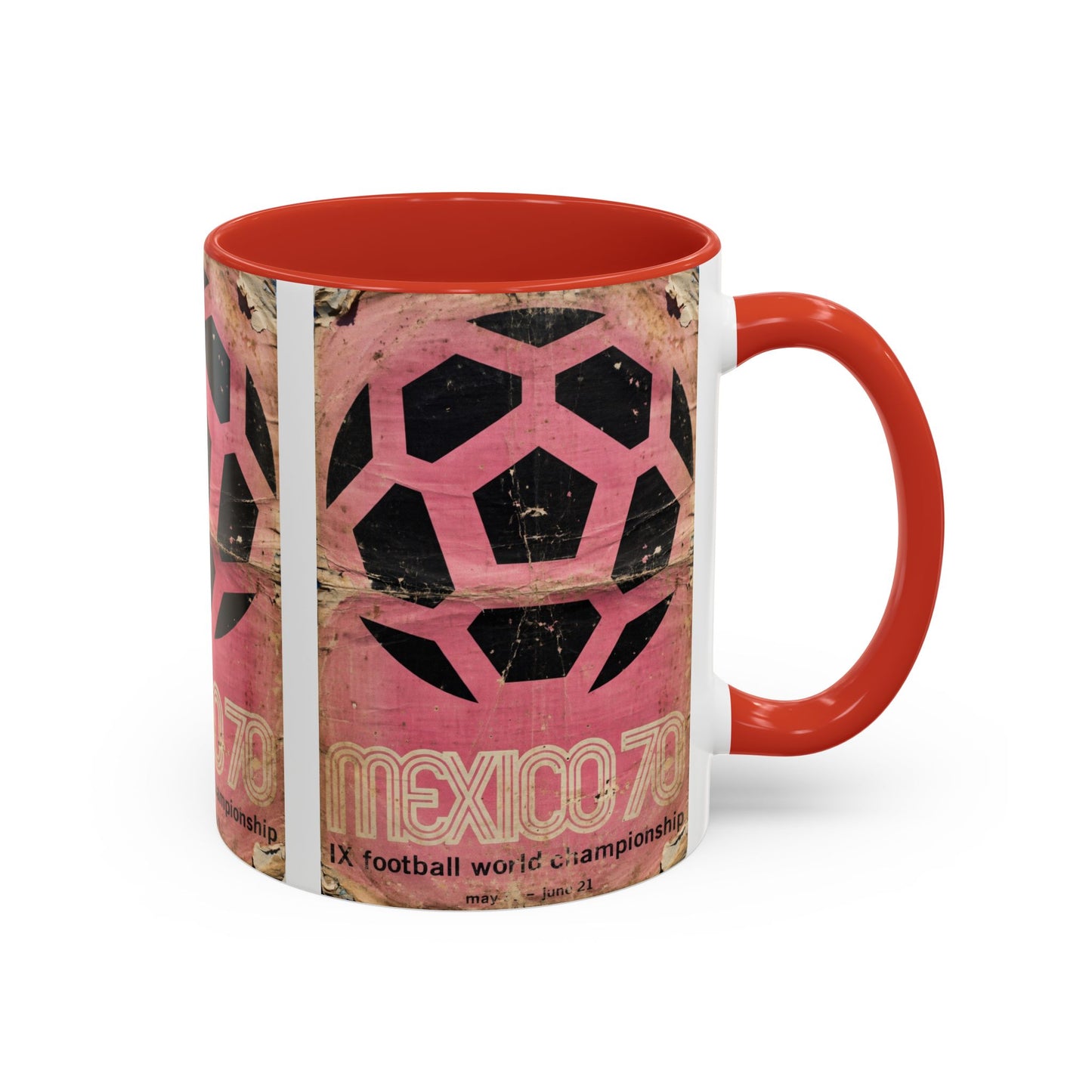 Mexico 70 World Cup Poster Pink Coffee Mug (11, 15oz)