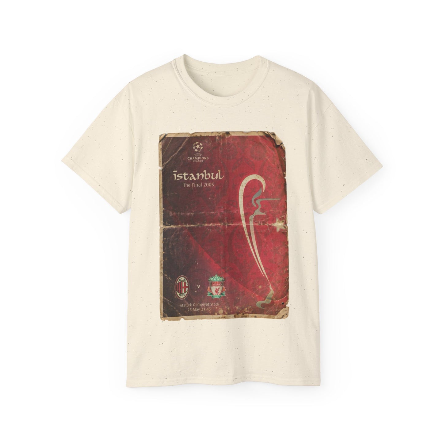 2005 UCL Final Poster Liverpool AC Milan Ultra Cotton Tee