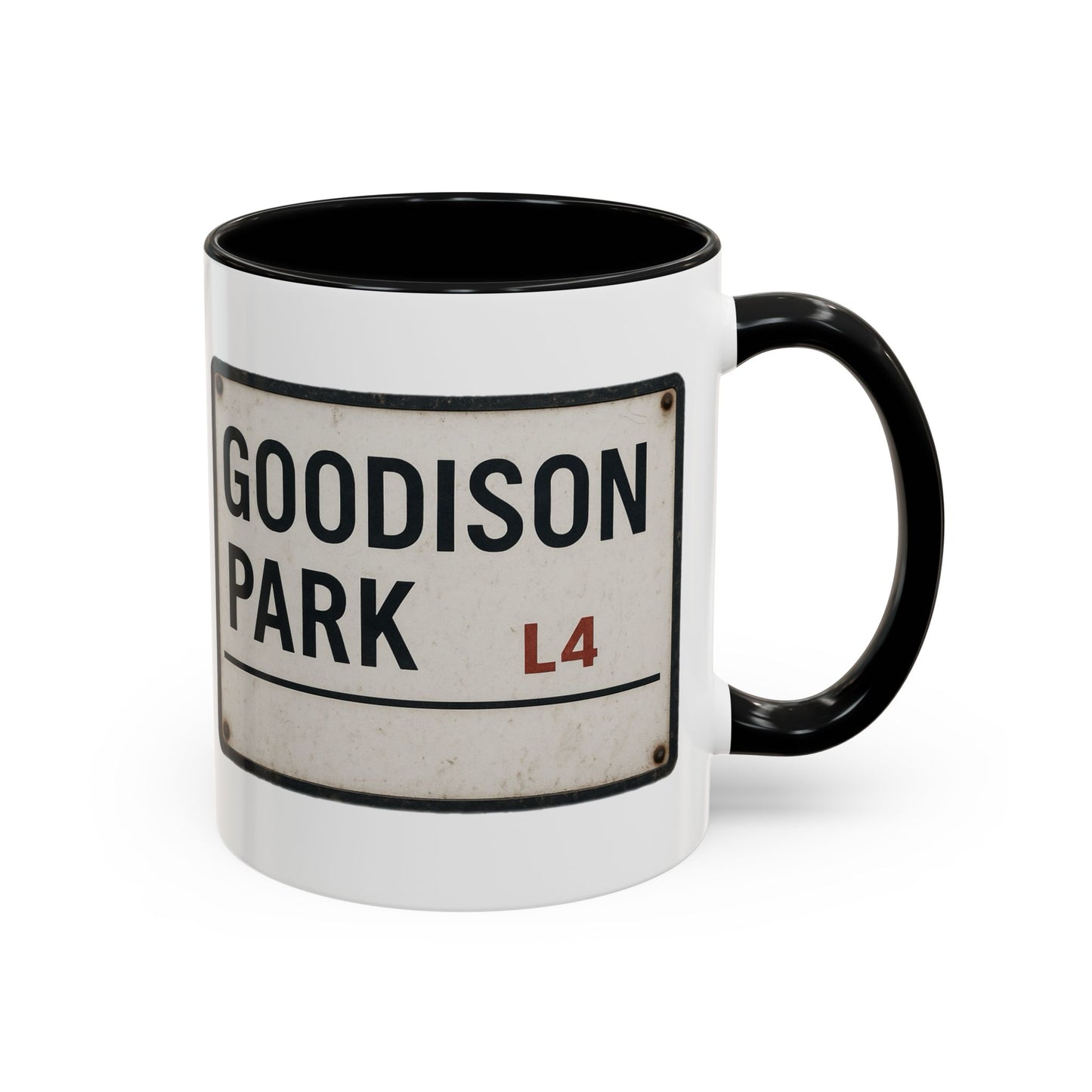 Goodison Park Everton Road Sign Mug